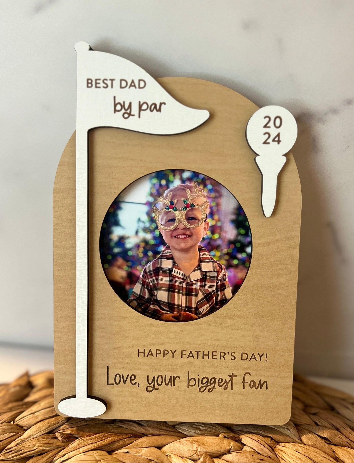 Father's Day Golf Photo Frame, Gift for Dad, Best Dad by Par, Father's Day Present, Golf Lover