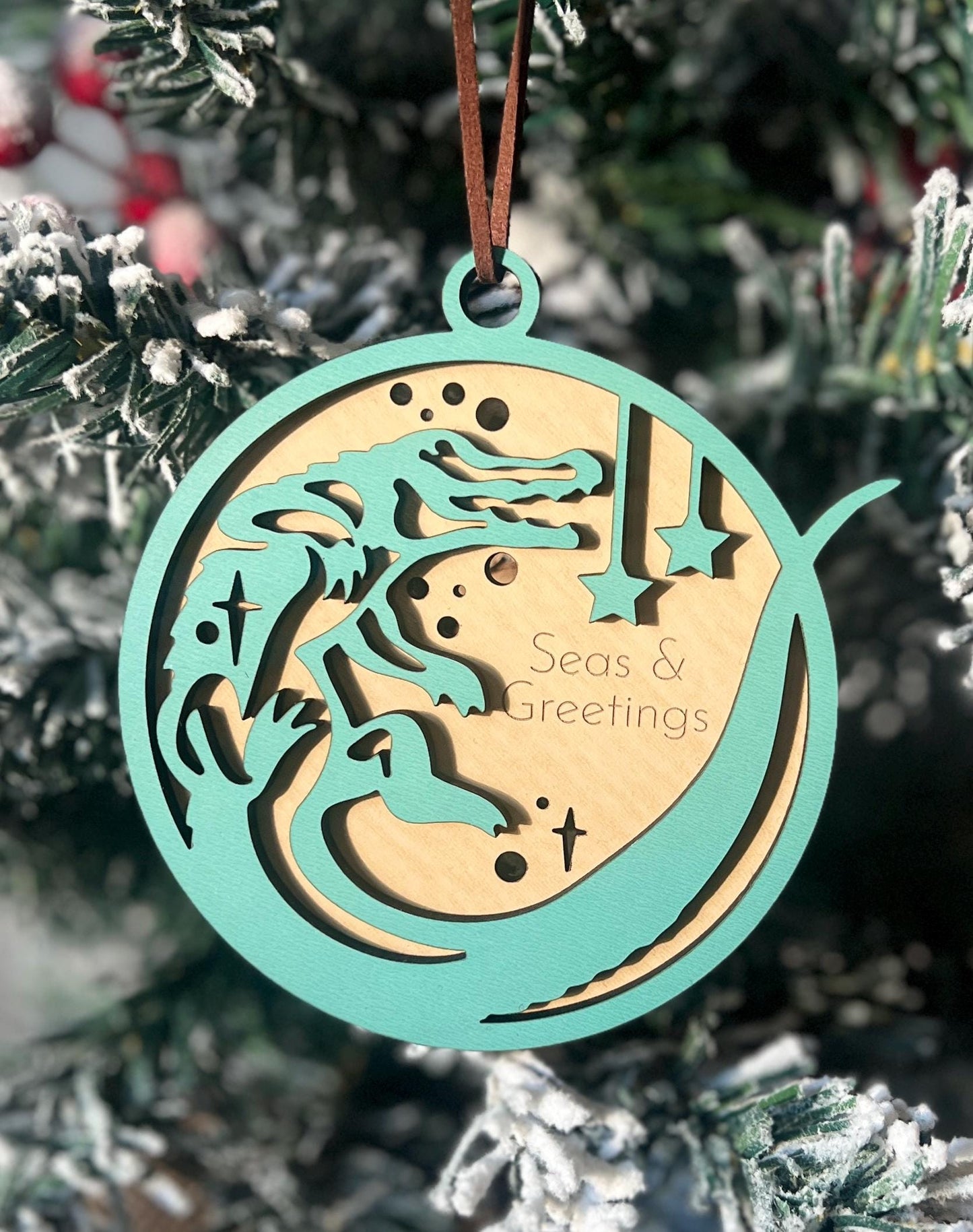 Personalized Gator Christmas Ornament, Custom Alligator Gift, Florida Coastal Present, Gator Lover