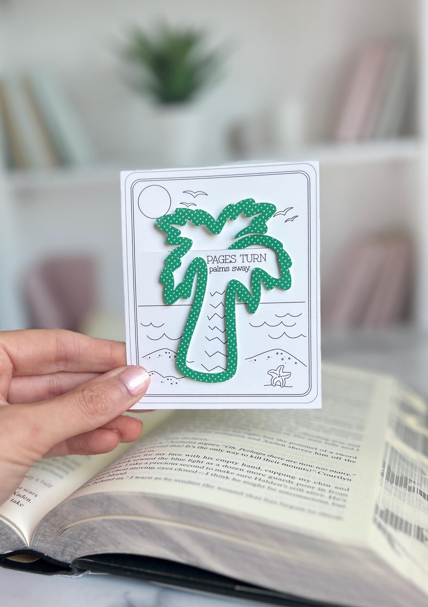 Palm Tree Bookmark, Tropical Acrylic Book Mark, Book Lover Gift, Booktok, Bookish Present, Book Club, Gift for Readers, Cute Island Gift