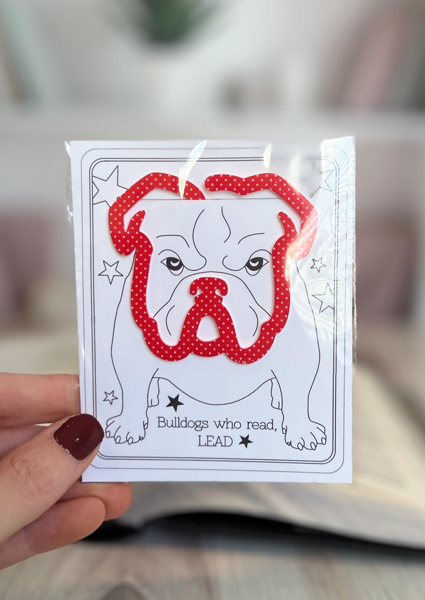 English Bulldog Bookmark, Dog Lover gift, Acrylic, Book lover gift, Dog Mom present, Book club present, Pet Lover Gift, Stocking Stuffer