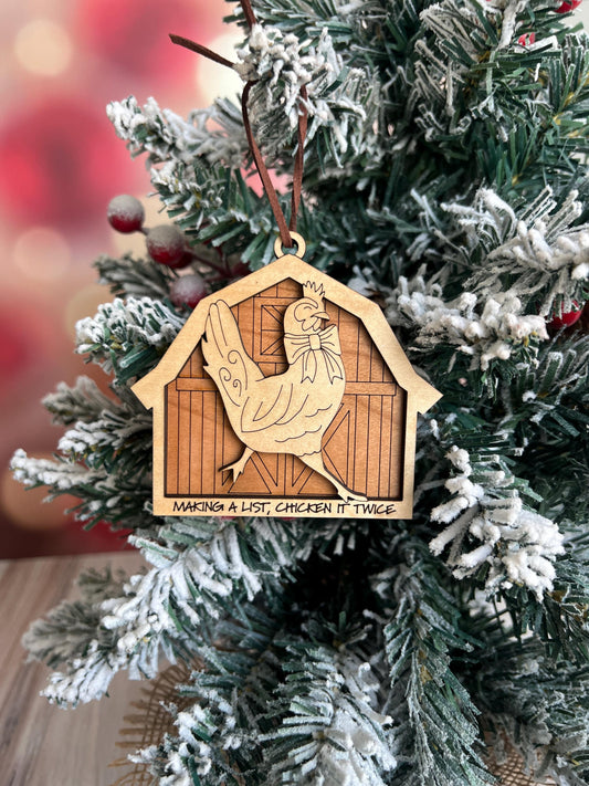 Barnyard Animal Ornaments, Farmhouse Present, Pig, Duck, Goat, Cow, Horse, Llama, Cat, Sheep, Chicken, Rabbit, and Dog, Pet Lover Gifts