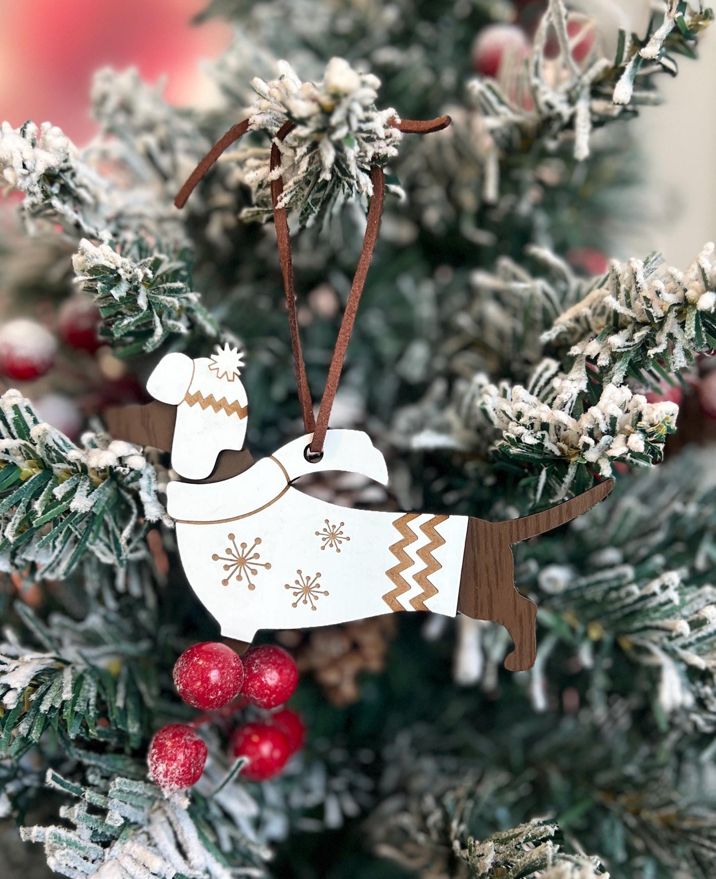 Dachshund Christmas Ornament, Weiner Dog, Doxie, Pet Lover, Dog Mom Gifts, New Puppy Present