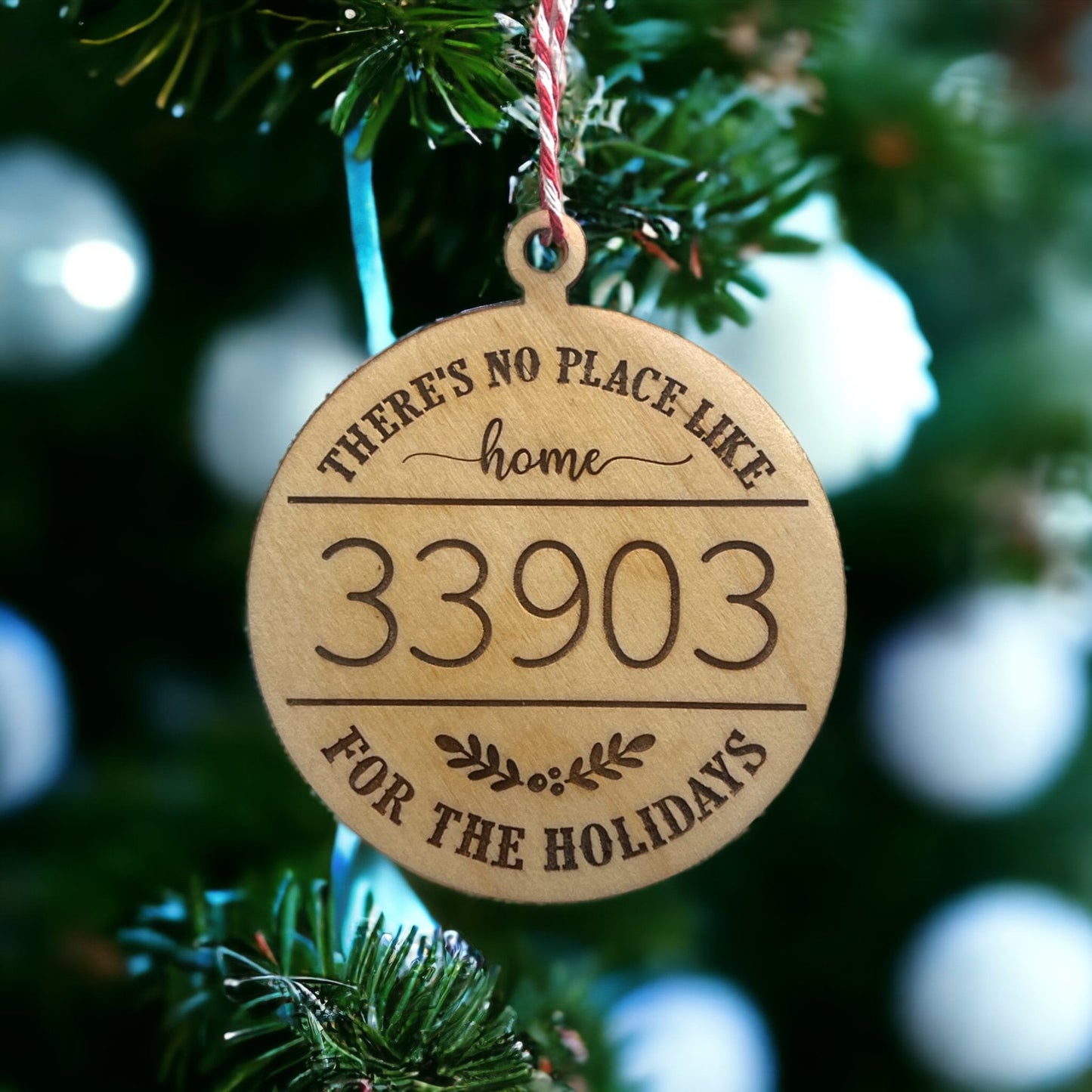 Zip Code Christmas Ornament, Home for the holidays, New homeowner gift, Custom Realtor gift, Housewarming, Moving present, Wood