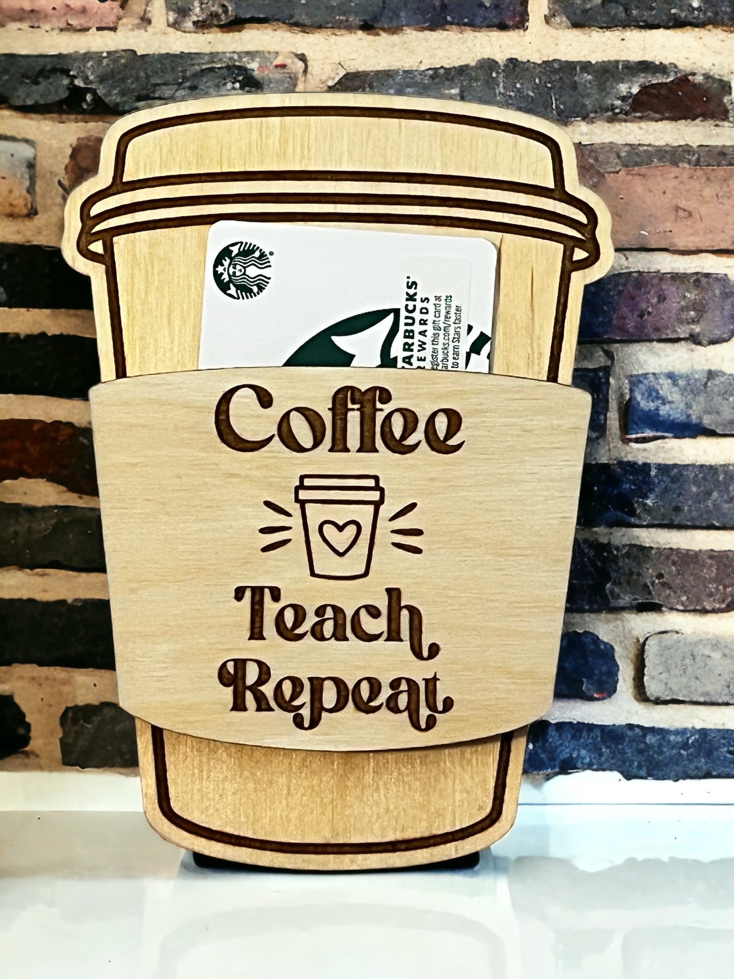 Teacher Gift, Gifts for Teachers, Coffee Gift Card Holder, Back To School present, End of Year,  Preschool, Teacher Appreciation, Thank You
