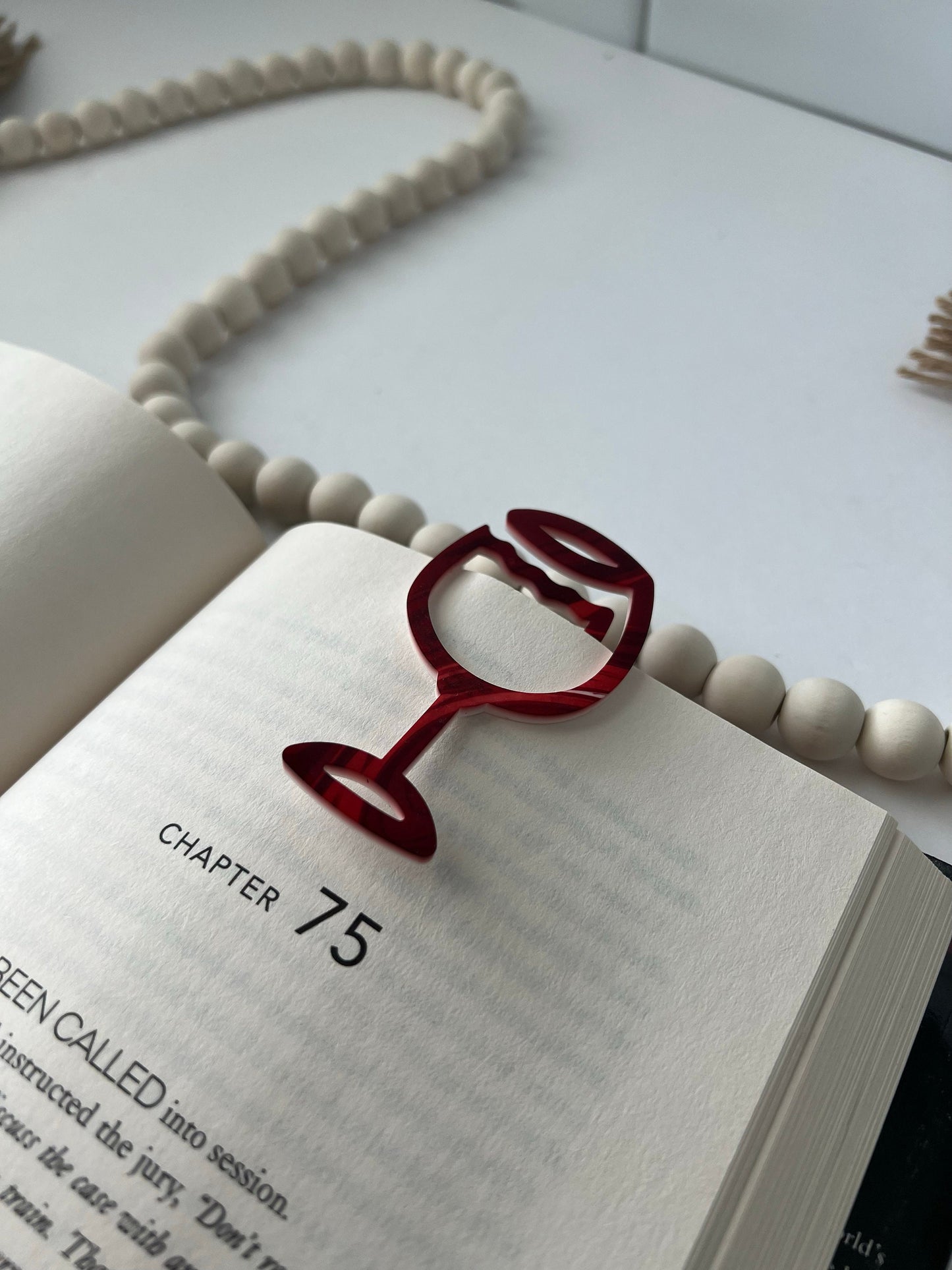 Wine Glass Bookmark, Wine Lover gift, Book club present, Paper Clip, Acrylic, Book lover gift