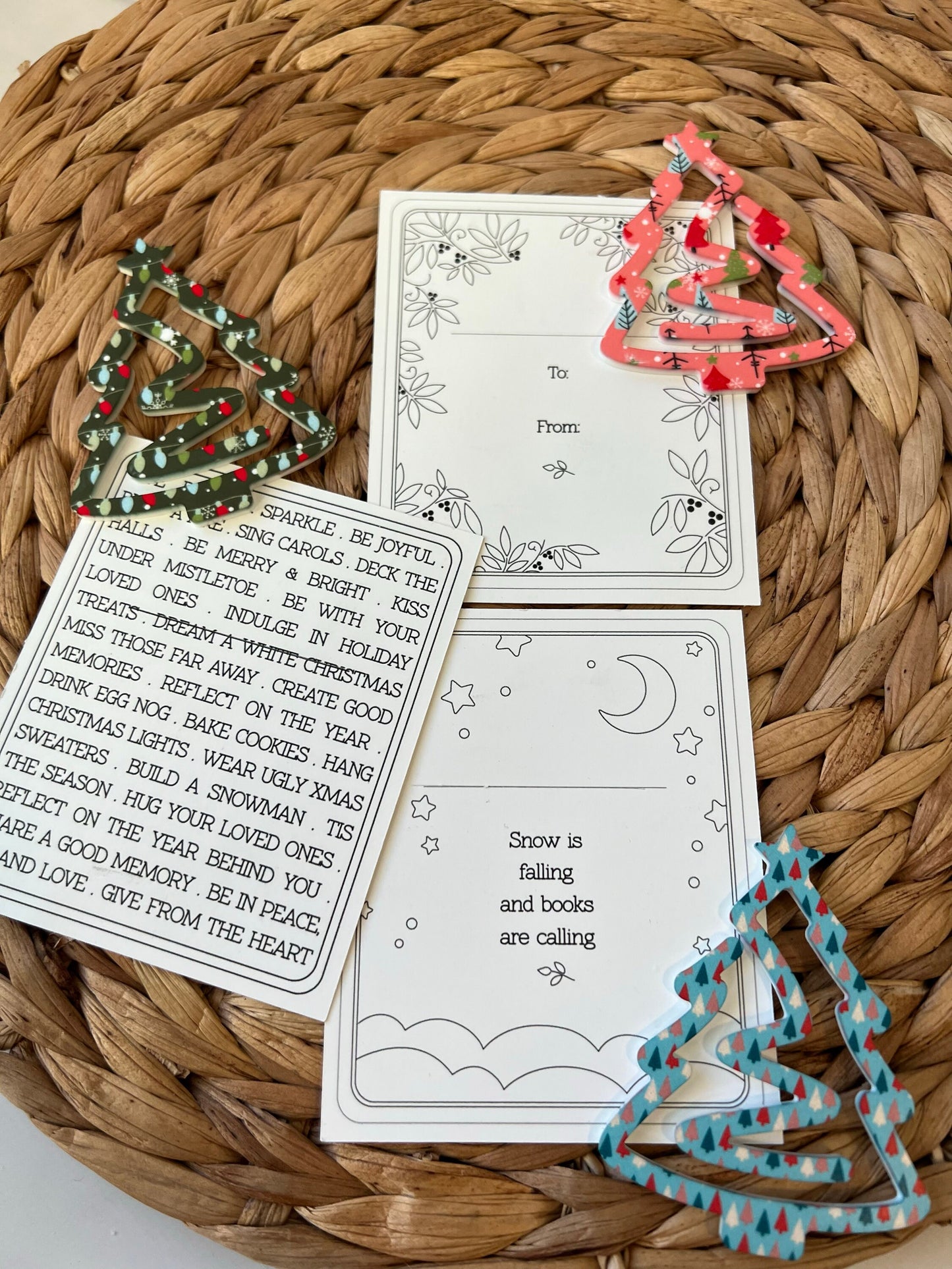 Christmas Tree Bookmark, Xmas Gift Idea, Book Lover Present, Bookworm, Reader, Stocking Stuffer