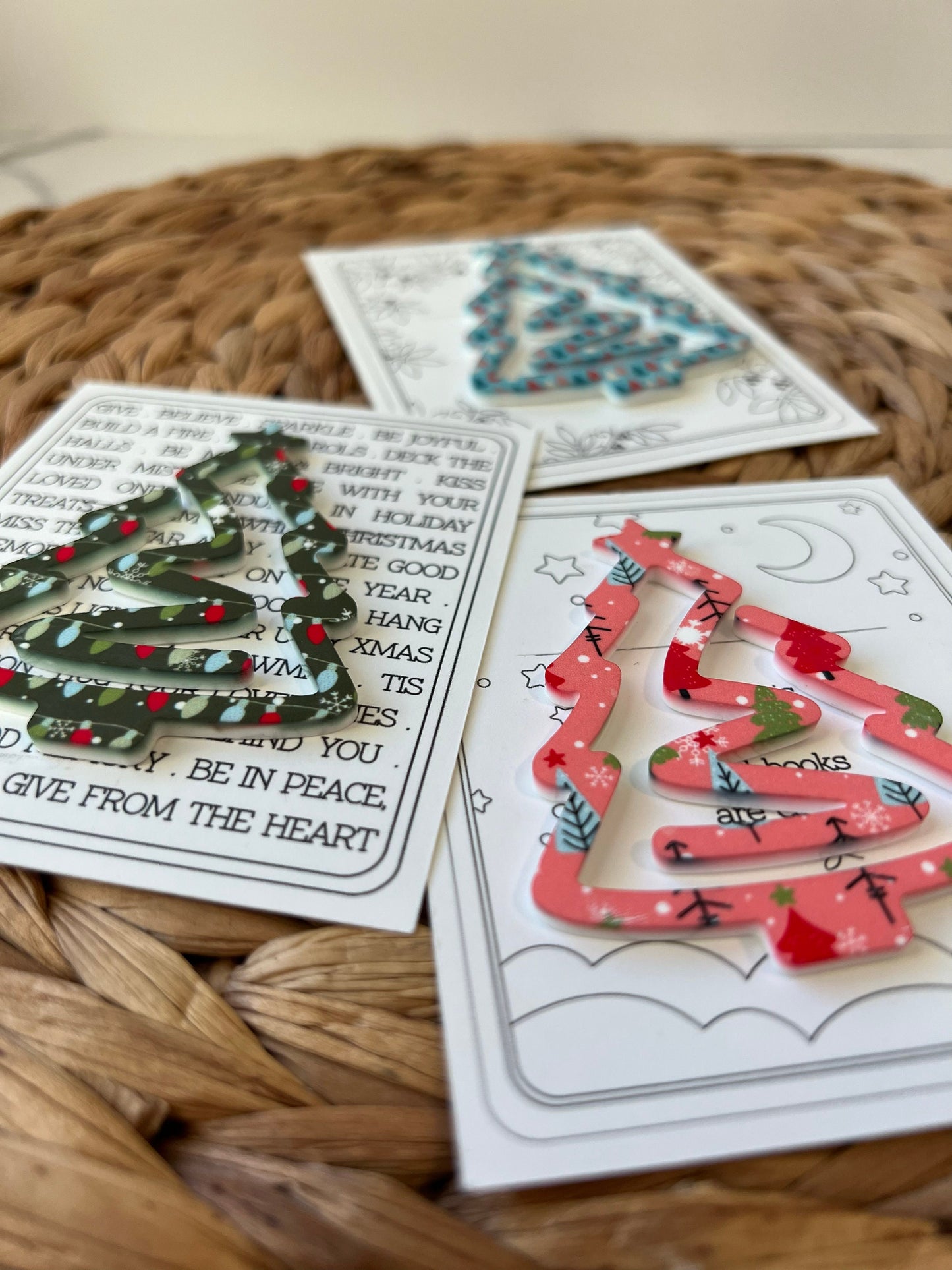 Christmas Tree Bookmark, Xmas Gift Idea, Book Lover Present, Bookworm, Reader, Stocking Stuffer