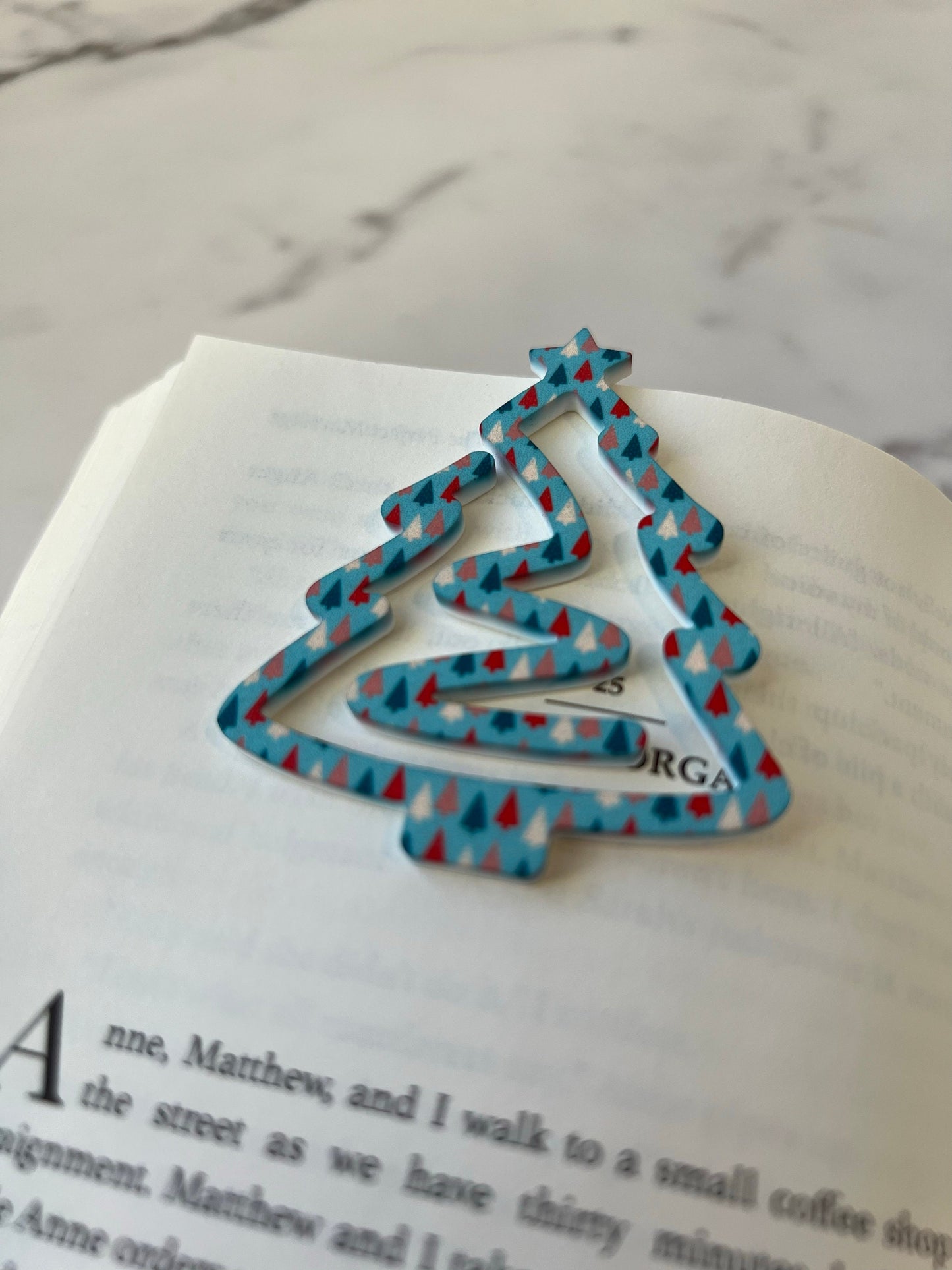Christmas Tree Bookmark, Xmas Gift Idea, Book Lover Present, Bookworm, Reader, Stocking Stuffer