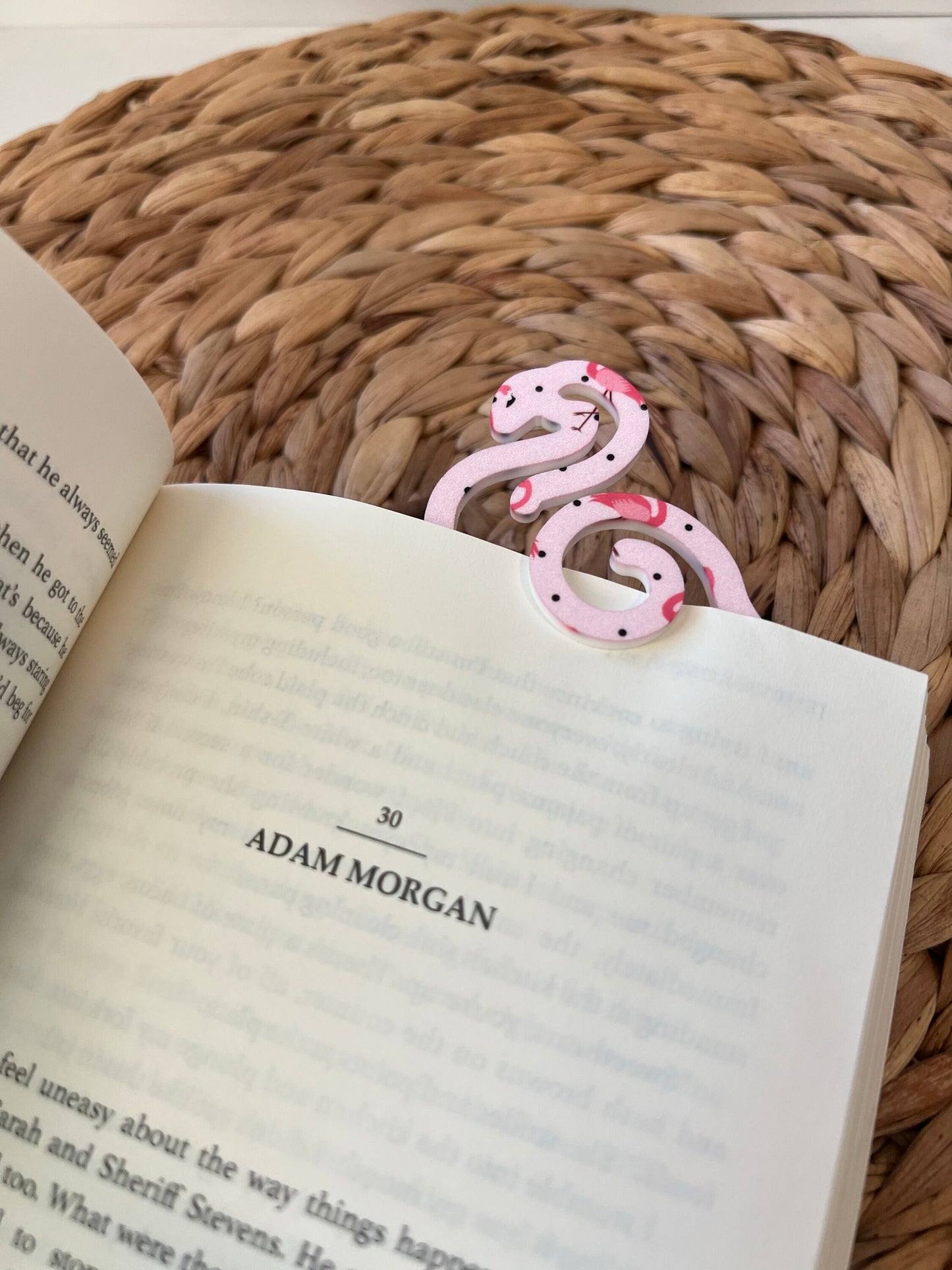 Flamingo Bookmark, Book Lover Gift, Gift for Reader, Book Club Present, Acrylic Bookmark, Paper Clip, Cute Bookmark