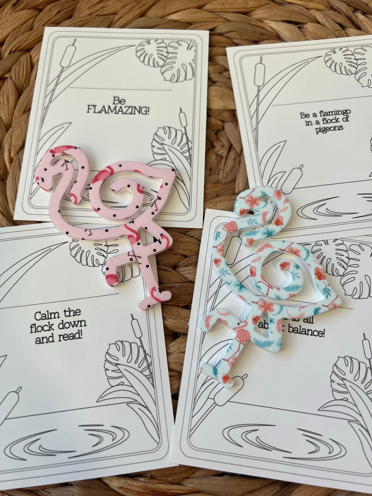 Flamingo Bookmark, Book Lover Gift, Gift for Reader, Book Club Present, Acrylic Bookmark, Paper Clip, Cute Bookmark