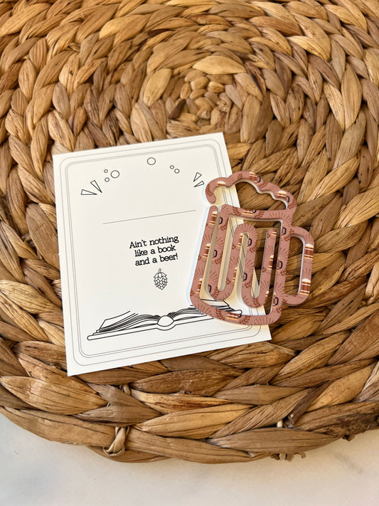 Beer Mug Bookmark, Beer Lover Gift, Gift for Him, Reader, Beer Drinker, Brewery, Fathers Day Present