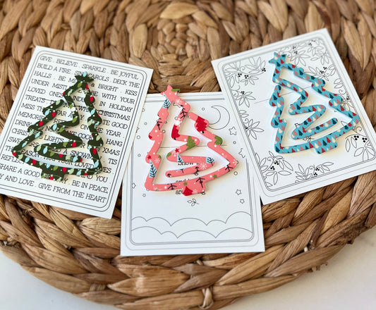 Christmas Tree Bookmark, Xmas Gift Idea, Book Lover Present, Bookworm, Reader, Stocking Stuffer