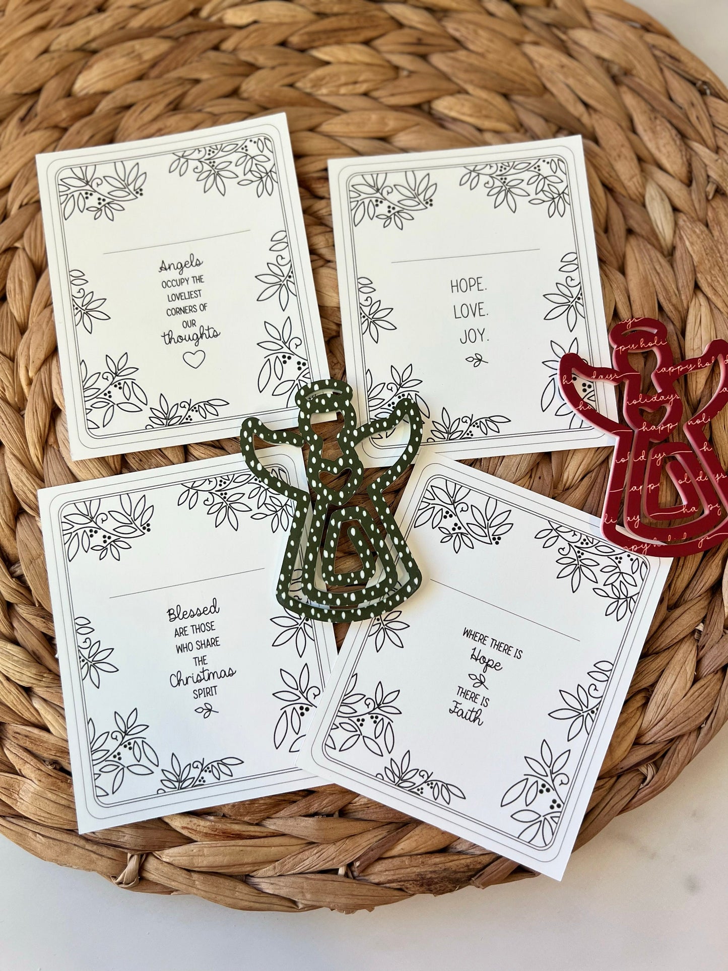 Heavenly Christmas Bookmark for Book Lovers, Stocking Stuffer, Angel Book Mark, Xmas Gift Idea, Bookworm, Reader, Book Club gift