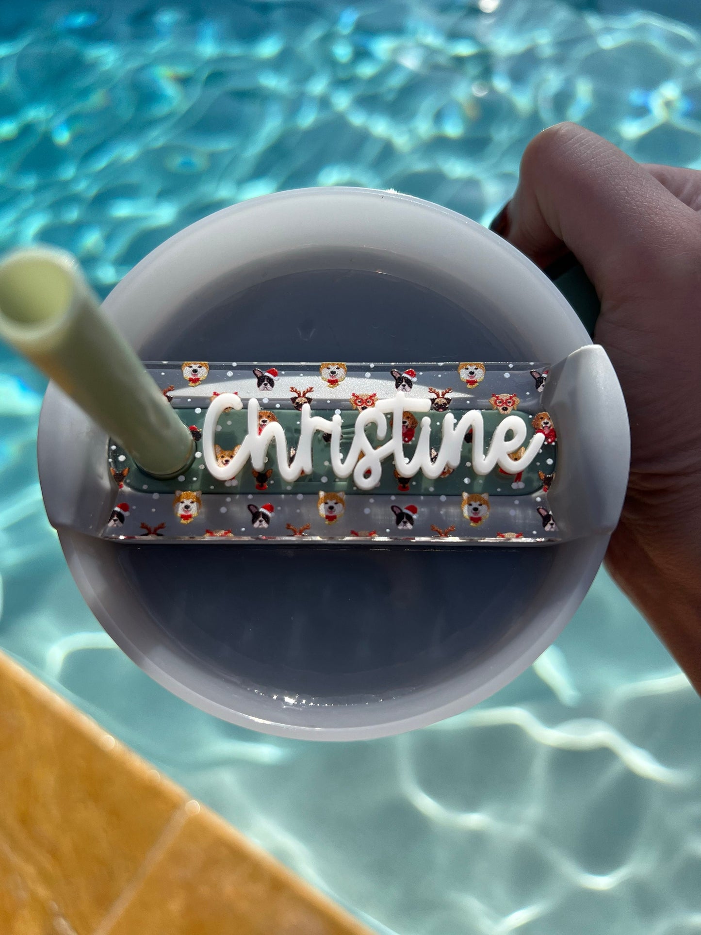 Personalized Tumbler Name Topper for Pet Lovers, Dog Mom Name Plate, Custom Name Tag, Dog or cat lover gift, Cat Mom, New Puppy Gift