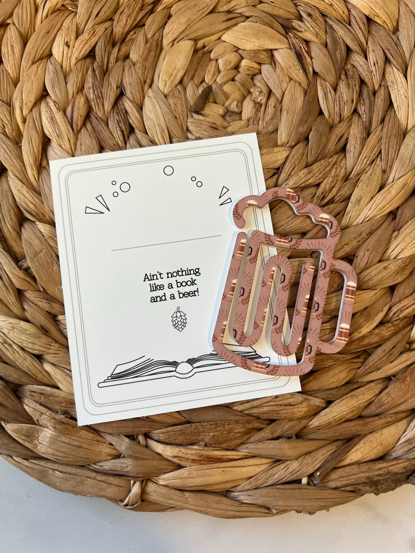 Beer Mug Bookmark, Beer Lover Gift, Gift for Him, Reader, Beer Drinker, Brewery, Fathers Day Present