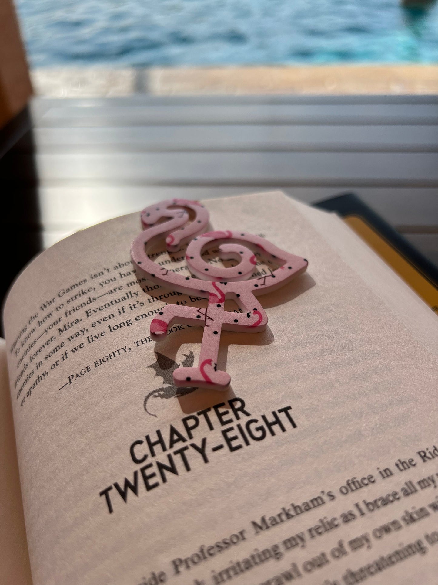 Flamingo Bookmark, Book Lover Gift, Gift for Reader, Book Club Present, Acrylic Bookmark, Paper Clip, Cute Bookmark