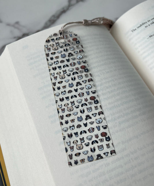 Dog Face Bookmark, Dog Lover Present, Gift for Pet Lovers, Gift for Her, Rescue Puppy Present, Book Club gift