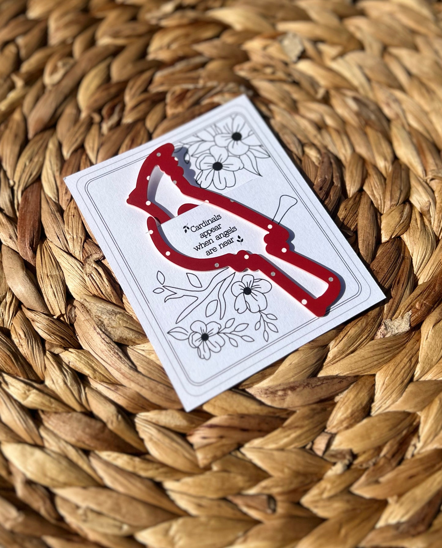 Cardinal Bird Bookmark, Book Lover Gift, Unique Sympathy Present, Gift for Her, Loss of Loved One Gift