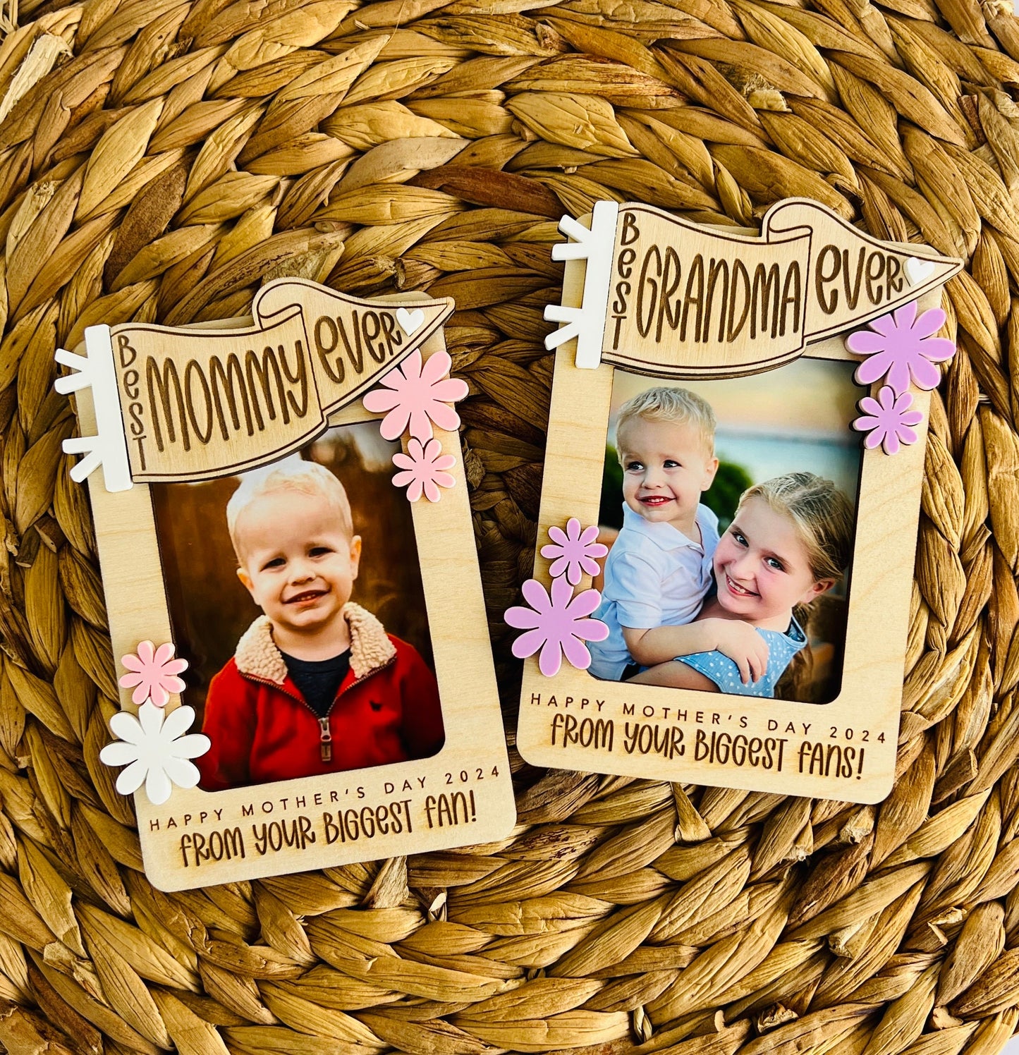 Mother's Day Fridge Magnet Photo Frame, Gift for Mom, Best Ever, Photo Magnet, Mother's Day Present, Gift for Grandma