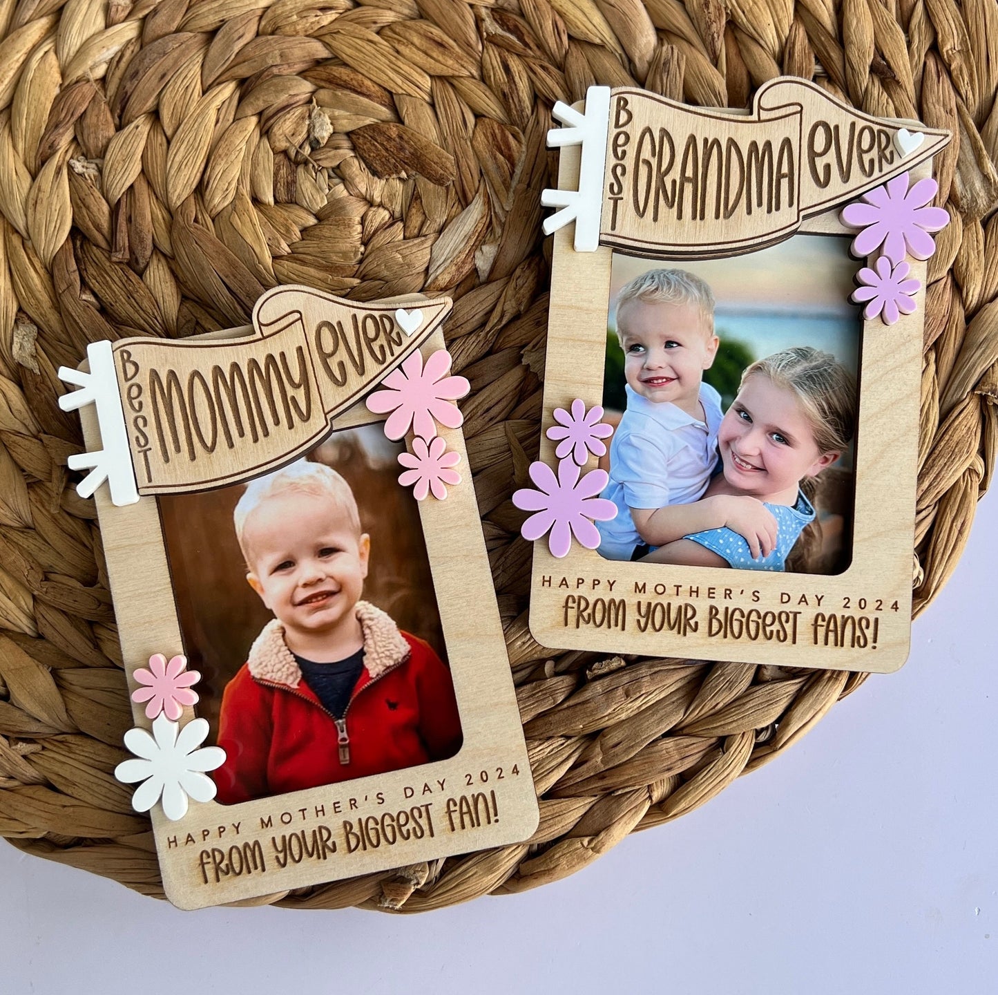 Mother's Day Fridge Magnet Photo Frame, Gift for Mom, Best Ever, Photo Magnet, Mother's Day Present, Gift for Grandma