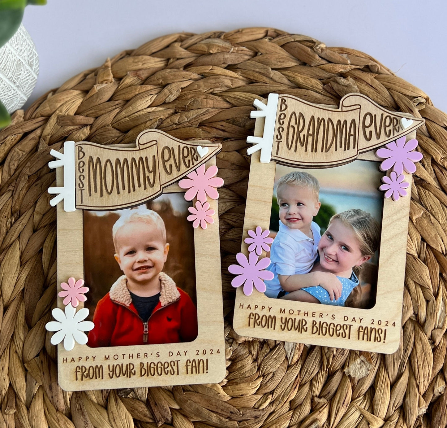 Mother's Day Fridge Magnet Photo Frame, Gift for Mom, Best Ever, Photo Magnet, Mother's Day Present, Gift for Grandma