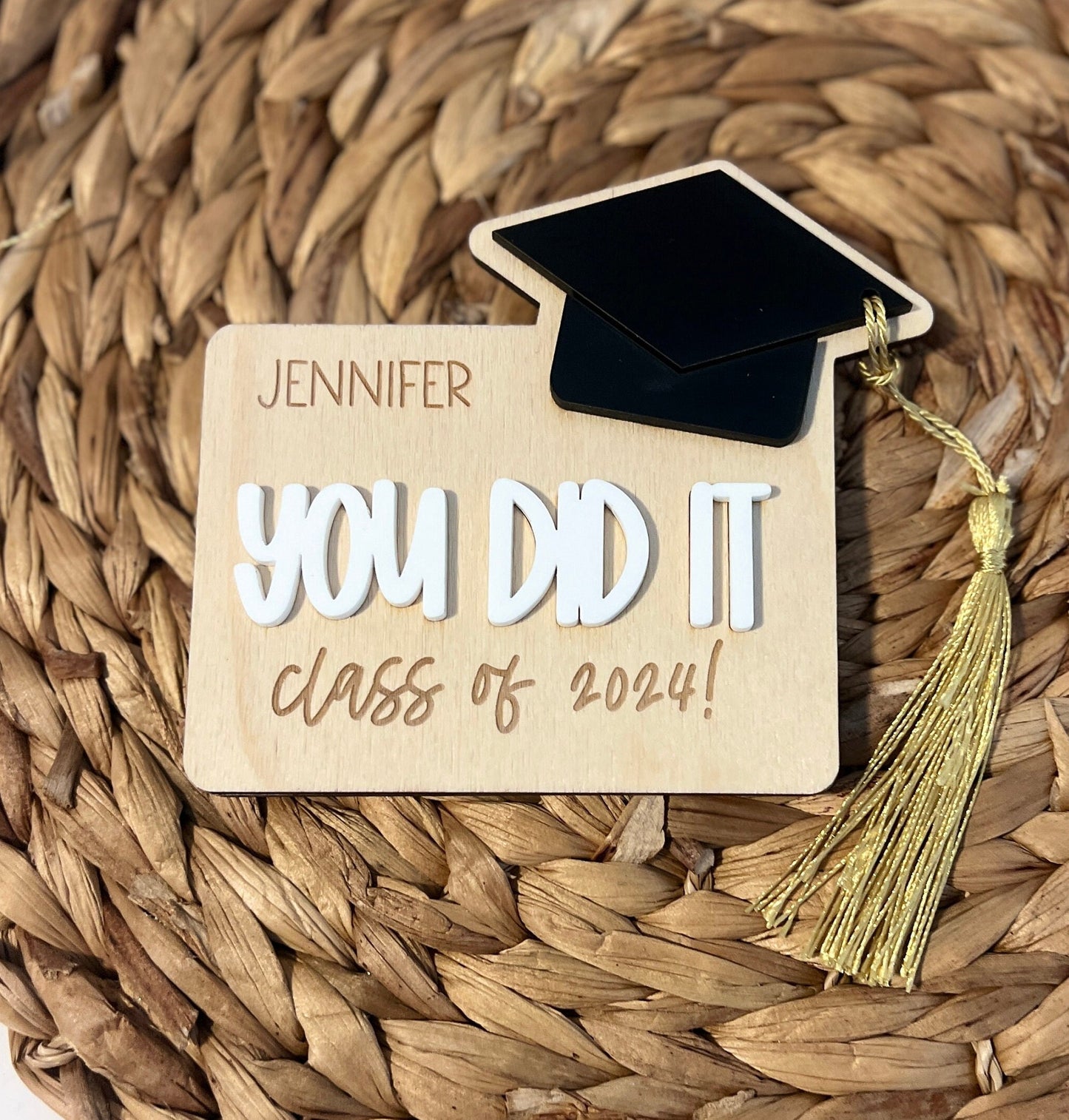 Personalized Graduation Gift Card Holder, Grad 2024 Gift, Present for Graduate, Gift for Him, Gift for Her, Gift for High School Senior