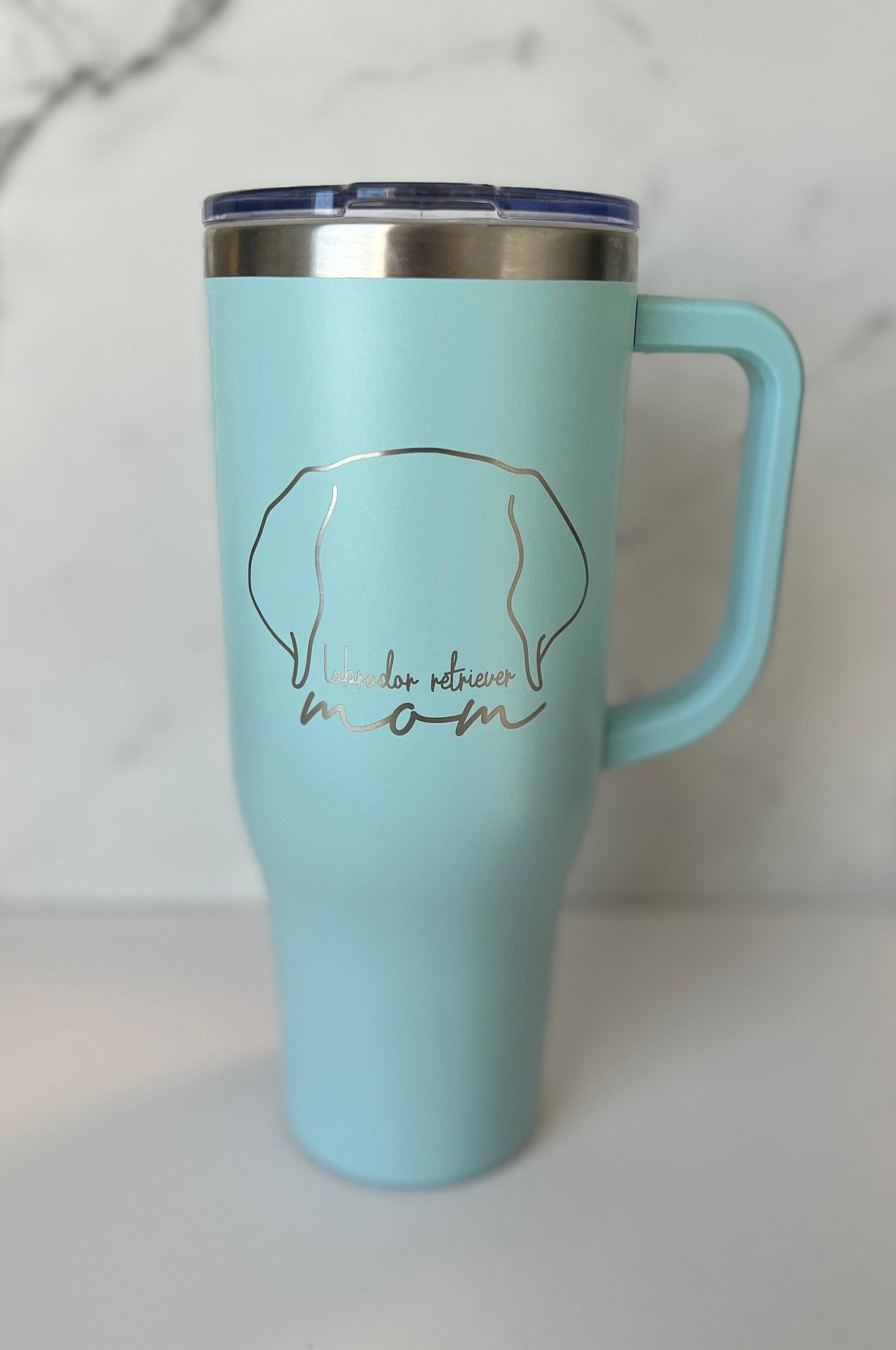 Personalized Dog Mom Tumbler, Custom Dog Lover Gift, New Puppy Owner Present, Dog Ear Cup, Pet Lover, 40 oz tumbler, Canine Fur Mama Fur Mom