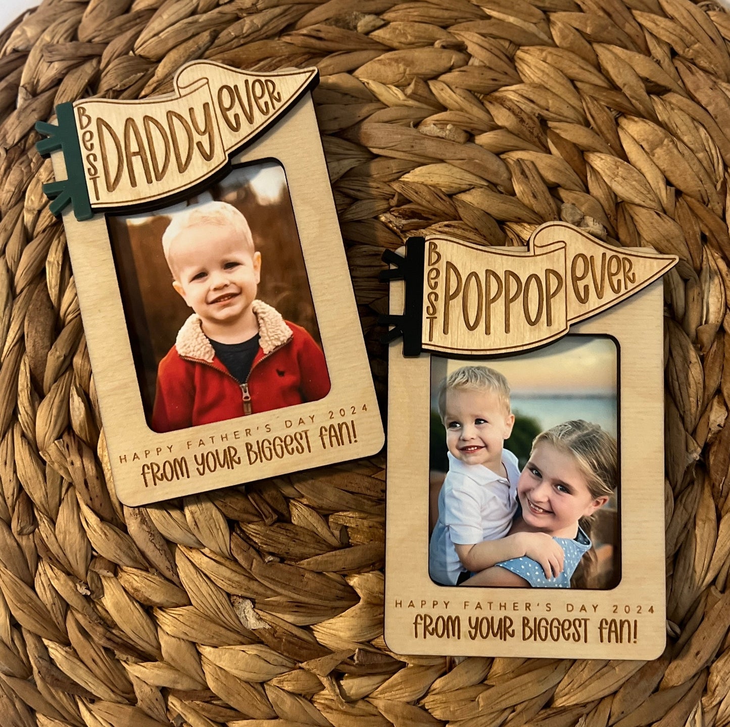 Father's Day Fridge Magnet Photo Frame, Gift for Dad, Best Ever, Photo Magnet, Father's Day Present, Gift for Grandpa Papa Poppop