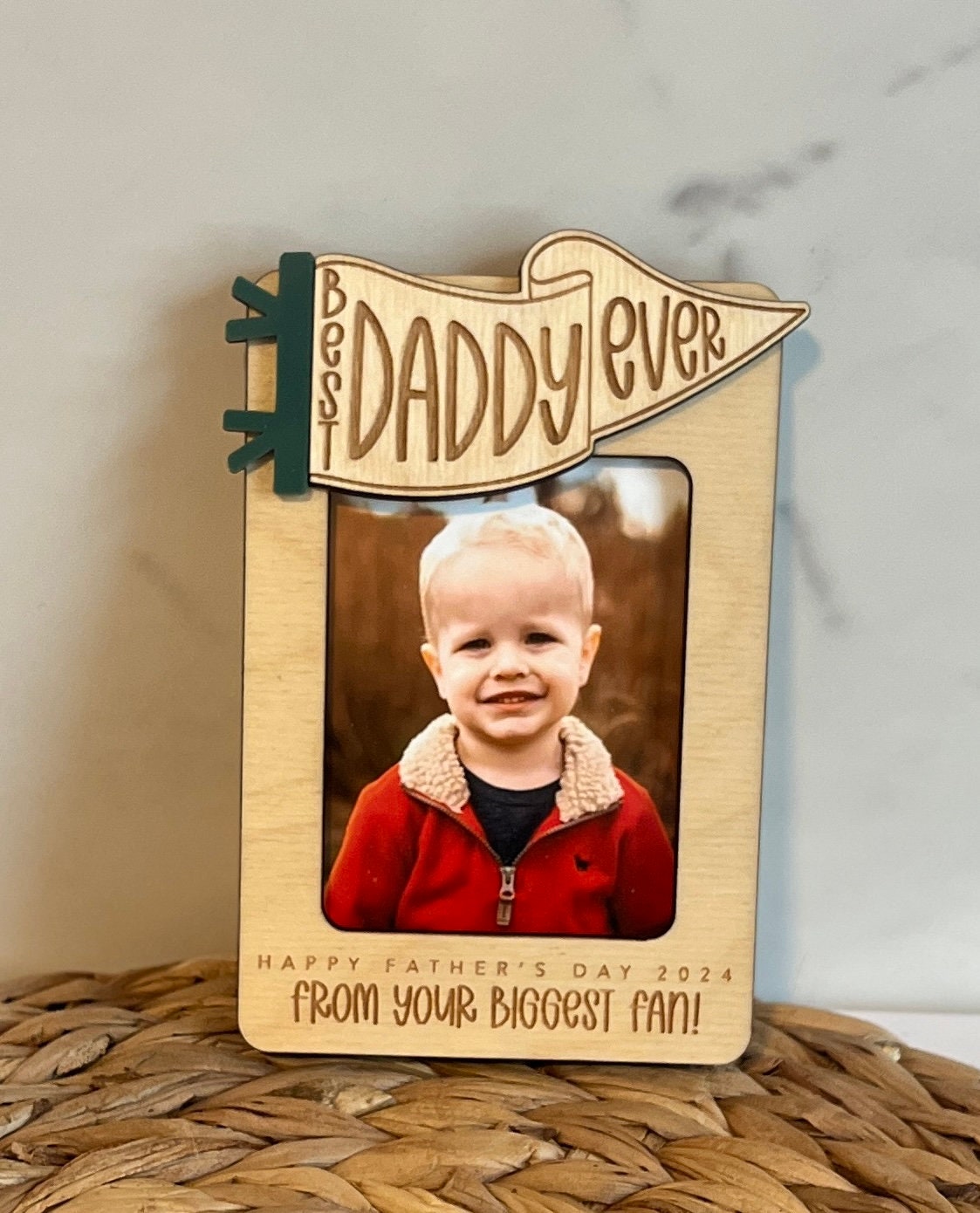 Father's Day Fridge Magnet Photo Frame, Gift for Dad, Best Ever, Photo Magnet, Father's Day Present, Gift for Grandpa Papa Poppop