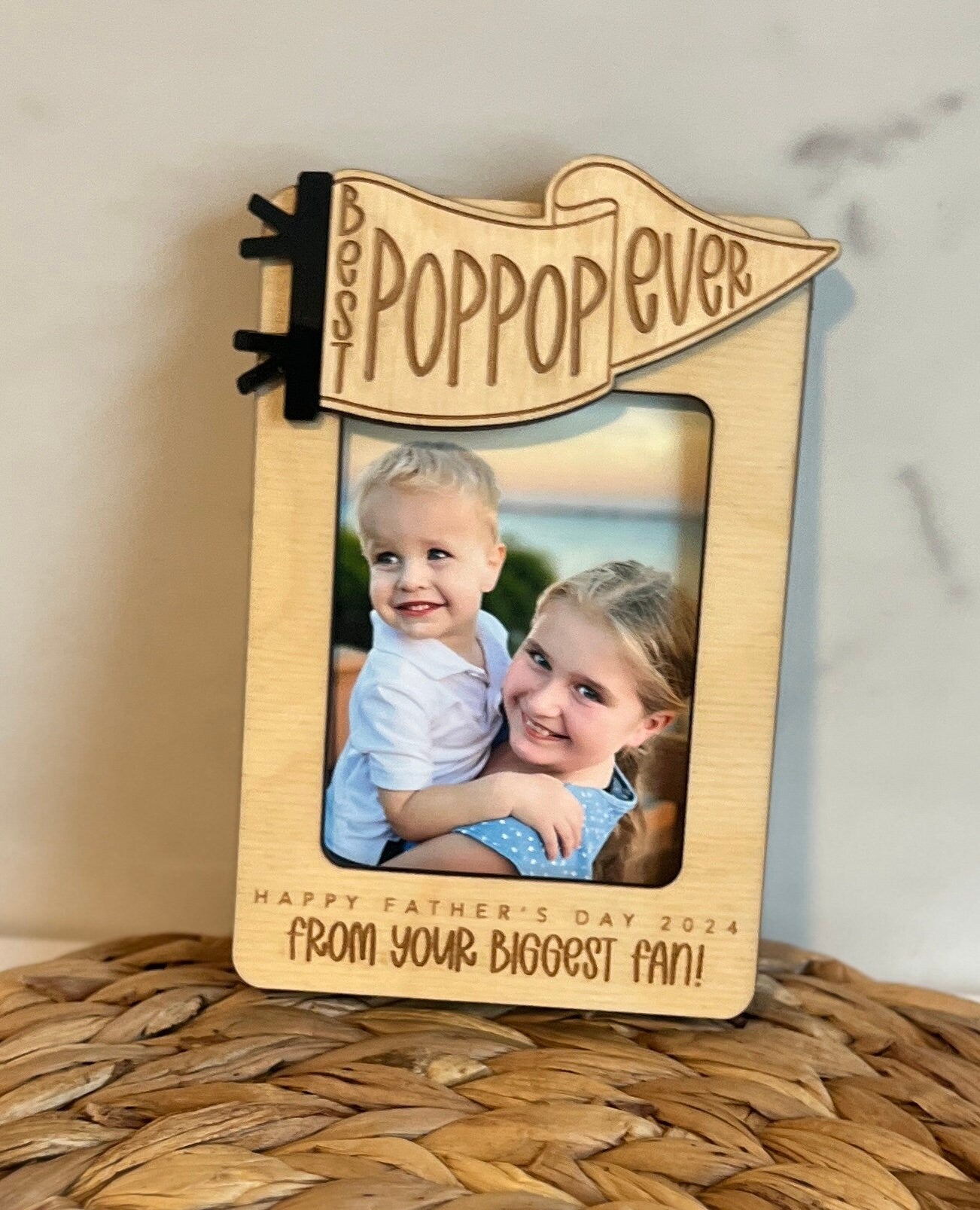 Father's Day Fridge Magnet Photo Frame, Gift for Dad, Best Ever, Photo Magnet, Father's Day Present, Gift for Grandpa Papa Poppop