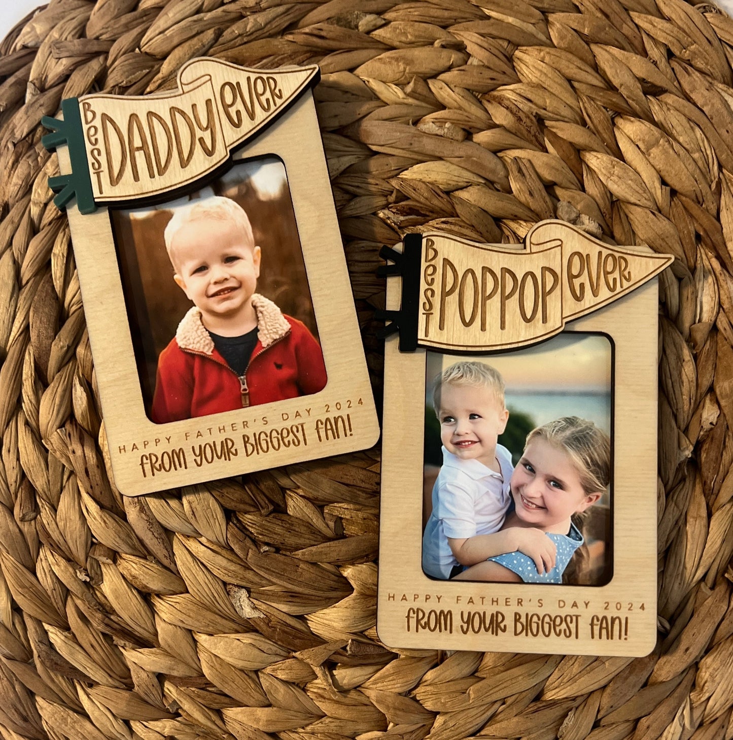 Father's Day Fridge Magnet Photo Frame, Gift for Dad, Best Ever, Photo Magnet, Father's Day Present, Gift for Grandpa Papa Poppop