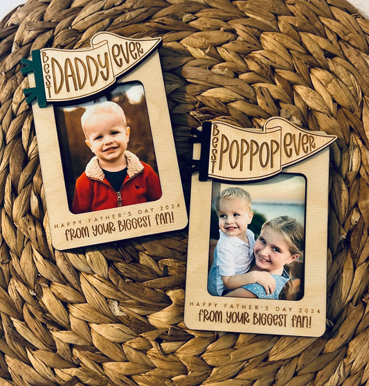 Father's Day Fridge Magnet Photo Frame, Gift for Dad, Best Ever, Photo Magnet, Father's Day Present, Gift for Grandpa Papa Poppop