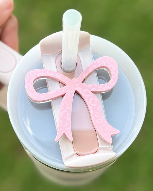 Coquette Bow Tumbler Topper, 20oz 30oz 40oz Tumbler Cup, Gift for Her, Girly, Tumbler accessories, Stanley Tumbler Lid Topper