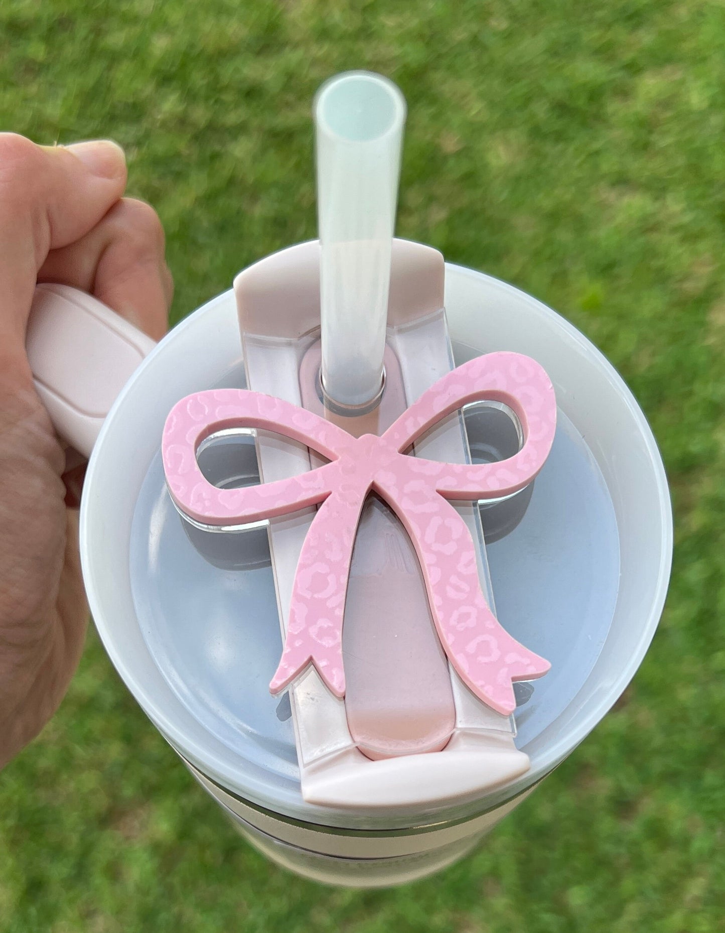 Coquette Bow Tumbler Topper, 20oz 30oz 40oz Tumbler Cup, Gift for Her, Girly, Tumbler accessories, Stanley Tumbler Lid Topper