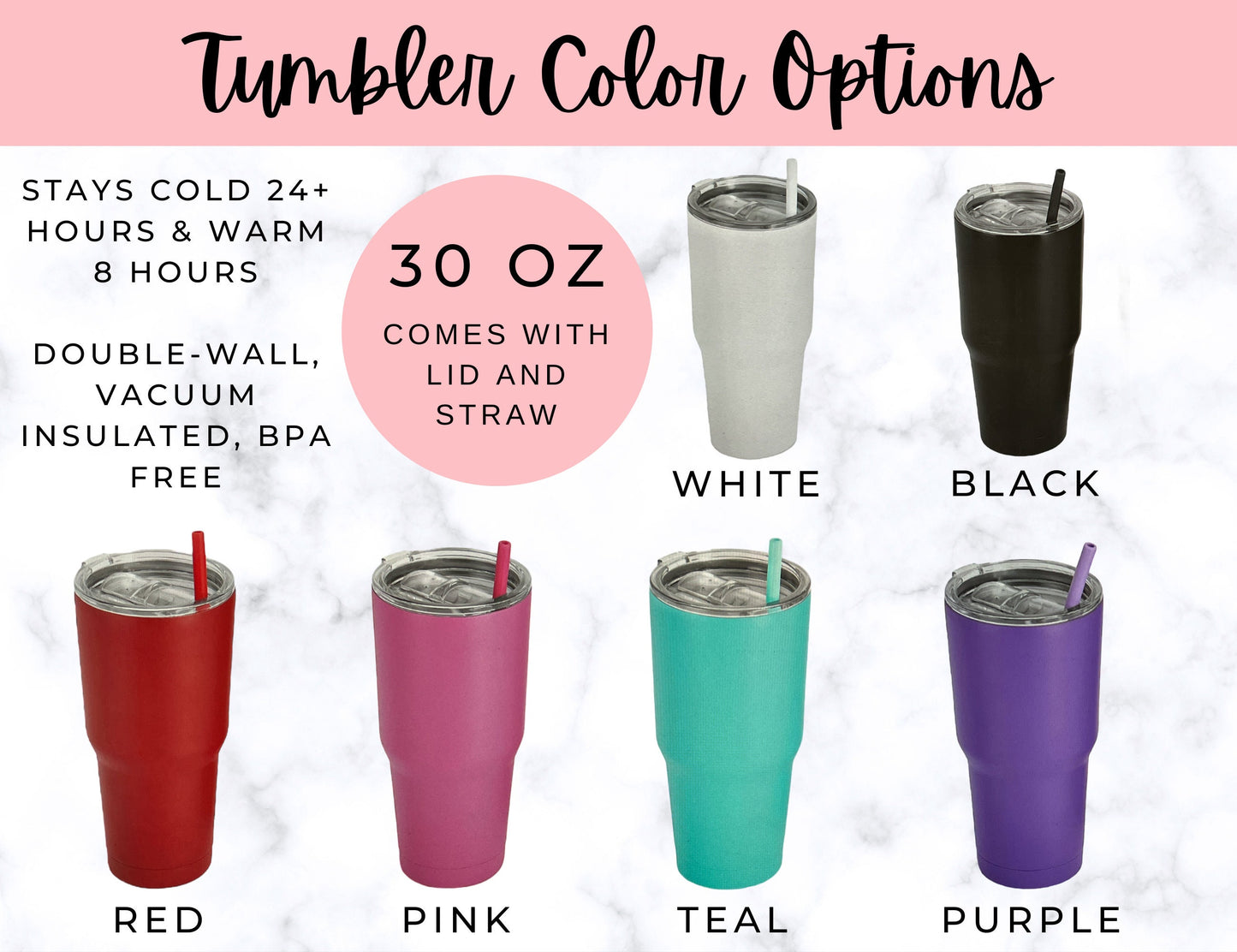 Personalized Birth Month Flower Tumbler 30oz, Custom Cup with straw, Birthday Gifts for Her, Bridesmaid Present, Best Friend Gift