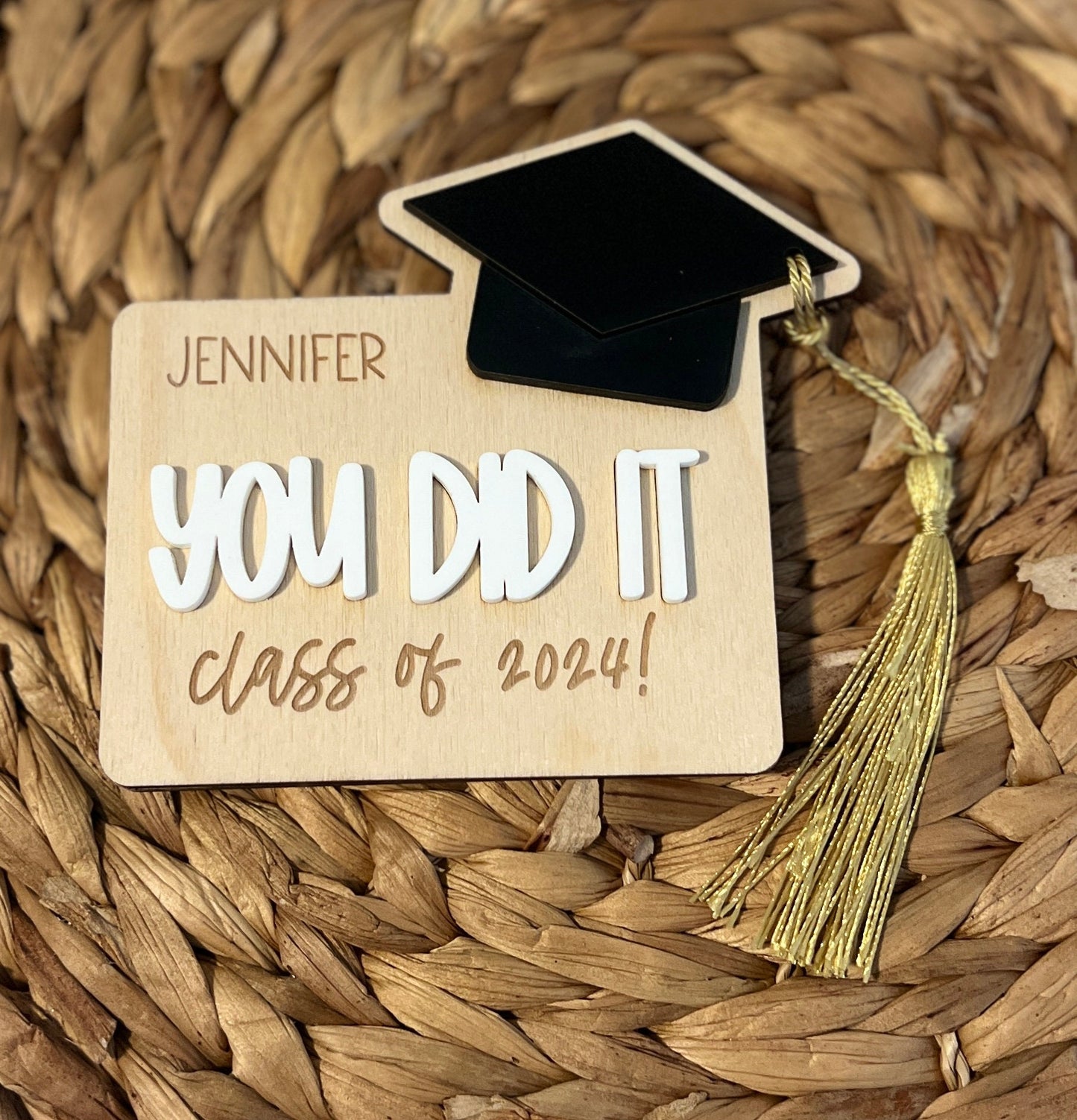 Personalized Graduation Gift Card Holder, Grad 2024 Gift, Present for Graduate, Gift for Him, Gift for Her, Gift for High School Senior