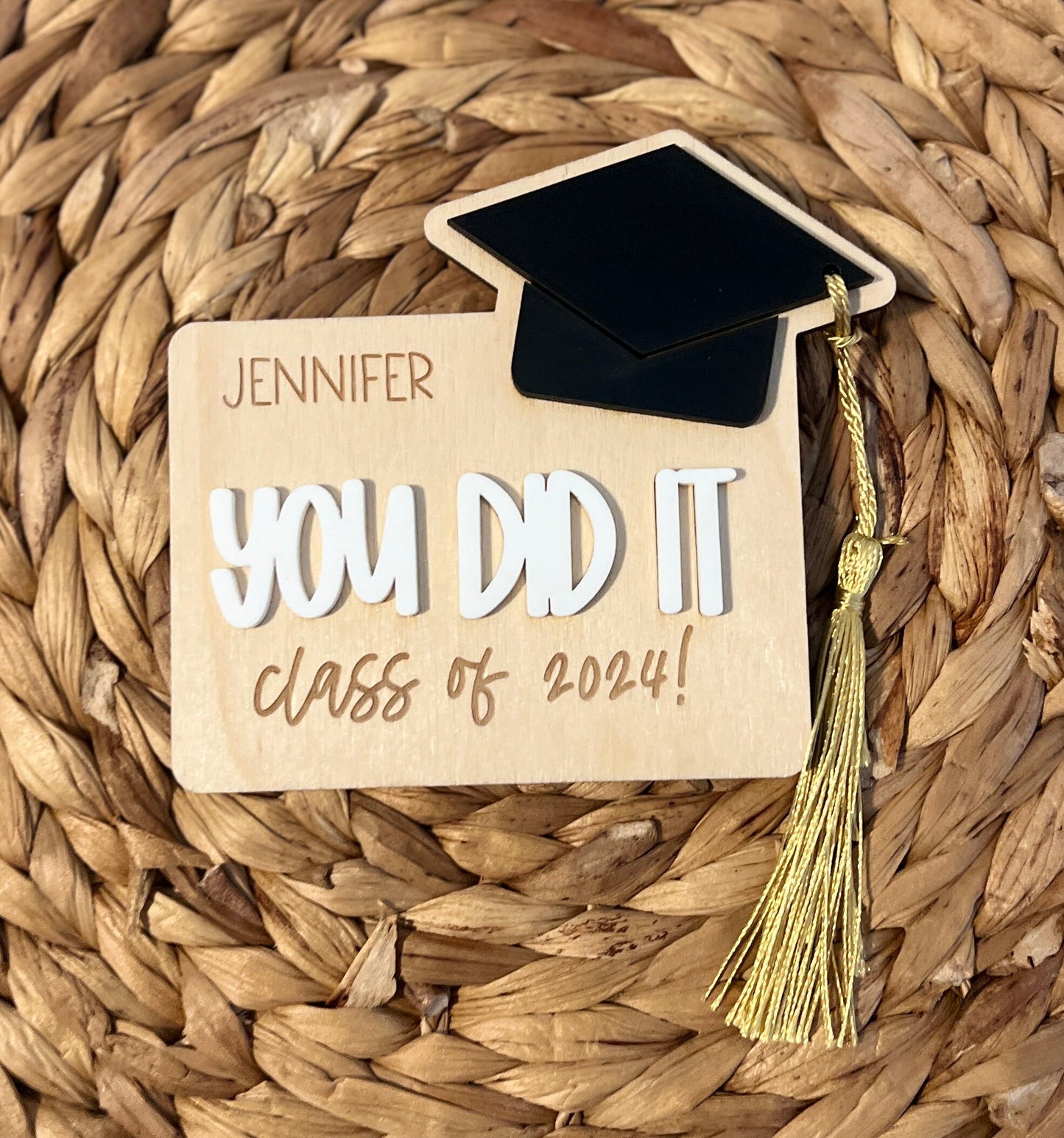 Personalized Graduation Gift Card Holder, Grad 2024 Gift, Present for Graduate, Gift for Him, Gift for Her, Gift for High School Senior