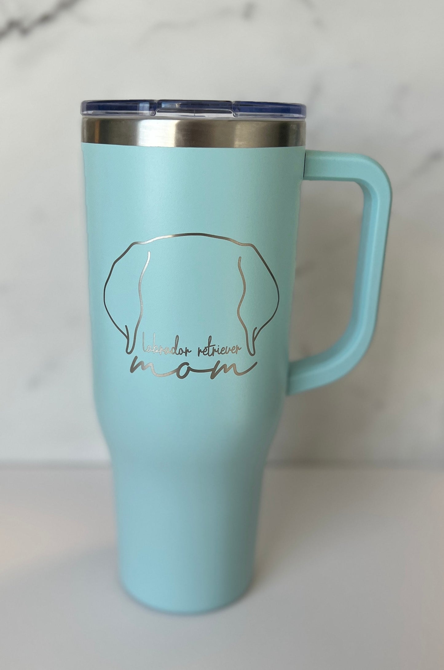 Personalized Dog Mom Tumbler, Custom Dog Lover Gift, New Puppy Owner Present, Dog Ear Cup, Pet Lover, 40 oz tumbler, Canine Fur Mama Fur Mom
