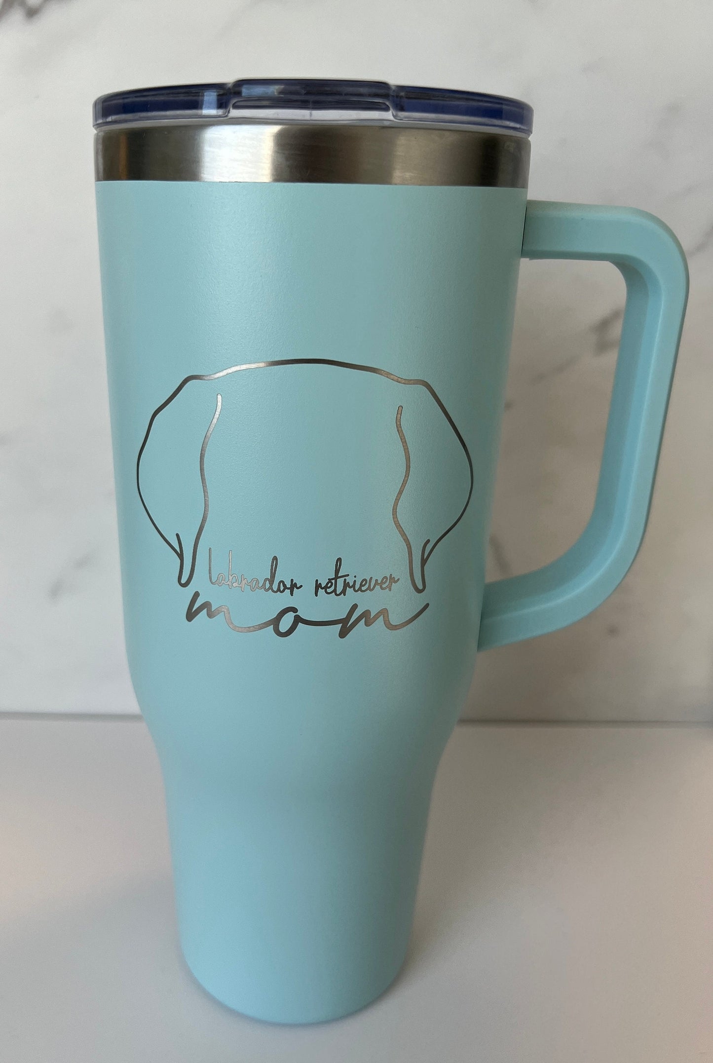 Personalized Dog Mom Tumbler, Custom Dog Lover Gift, New Puppy Owner Present, Dog Ear Cup, Pet Lover, 40 oz tumbler, Canine Fur Mama Fur Mom