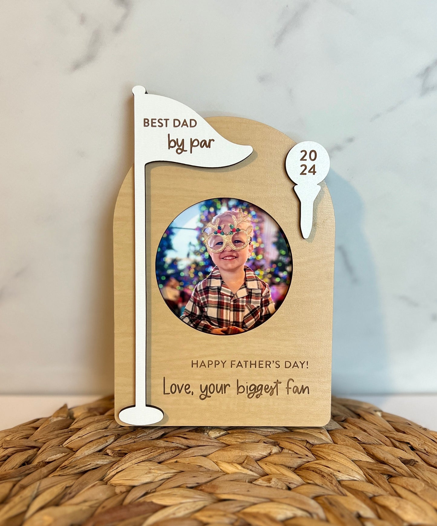 Father's Day Golf Photo Frame, Gift for Dad, Best Dad by Par, Father's Day Present, Golf Lover