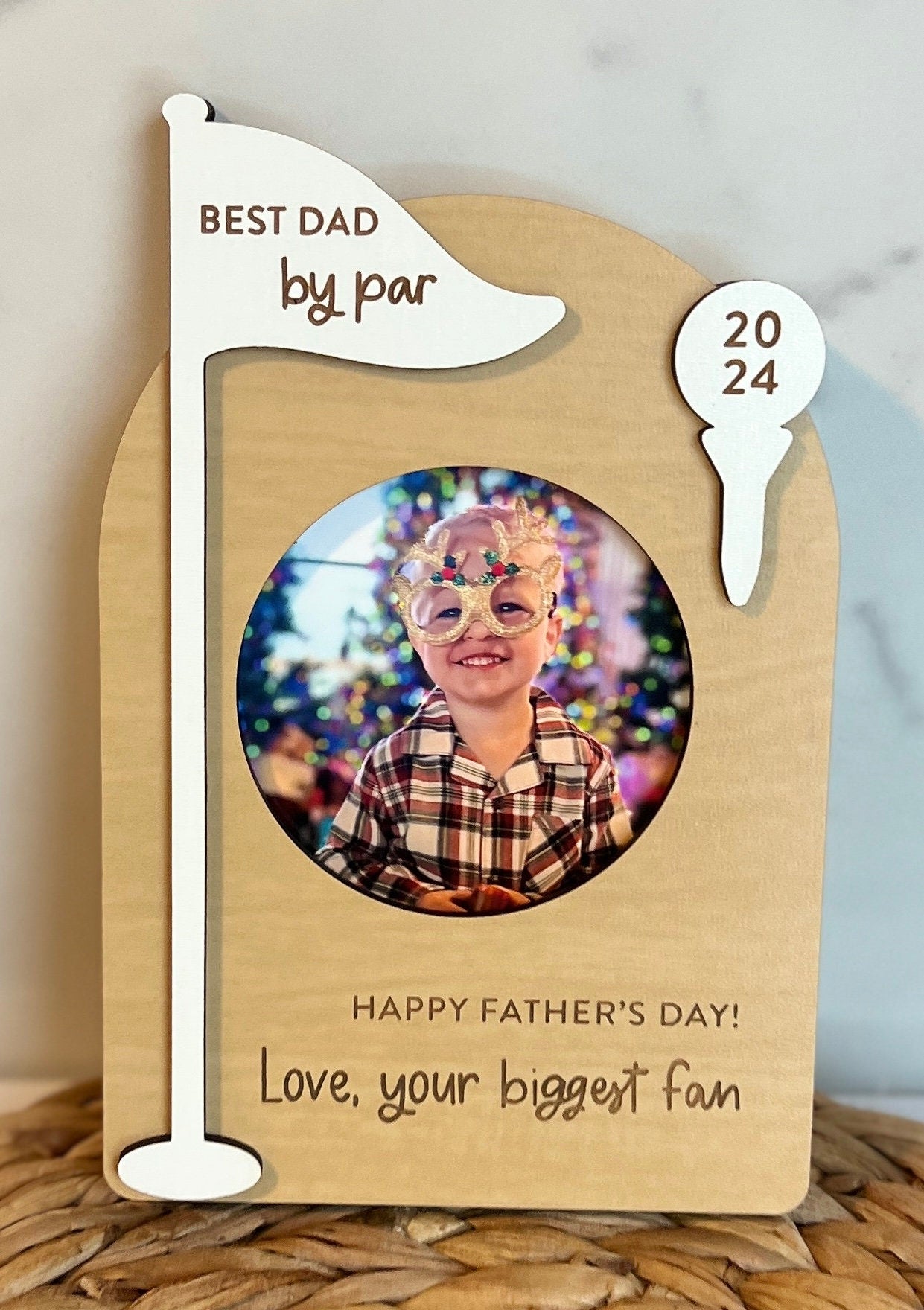 Father's Day Golf Photo Frame, Gift for Dad, Best Dad by Par, Father's Day Present, Golf Lover