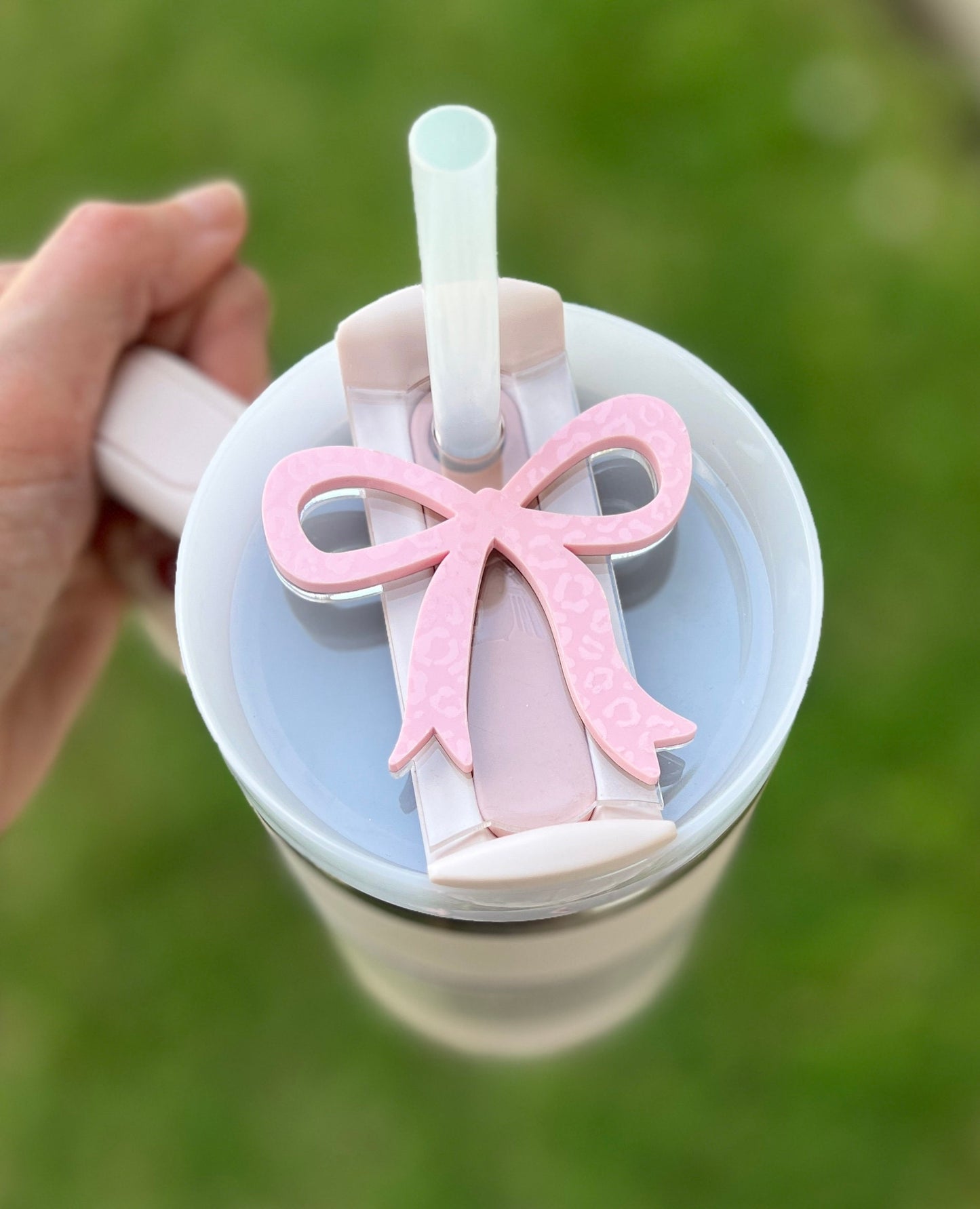 Coquette Bow Tumbler Topper, 20oz 30oz 40oz Tumbler Cup, Gift for Her, Girly, Tumbler accessories, Stanley Tumbler Lid Topper