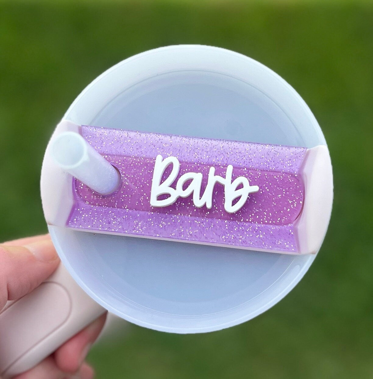 Personalized Tumbler Name Topper, Custom Name Plate for her, Glitter Jellies, 20oz 30oz 40oz, Gift for Her, Birthday Gift, Bridesmaid Gift