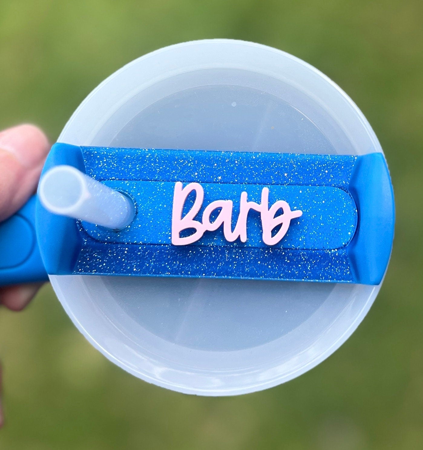 Personalized Tumbler Name Topper, Custom Name Plate for her, Glitter Jellies, 20oz 30oz 40oz, Gift for Her, Birthday Gift, Bridesmaid Gift
