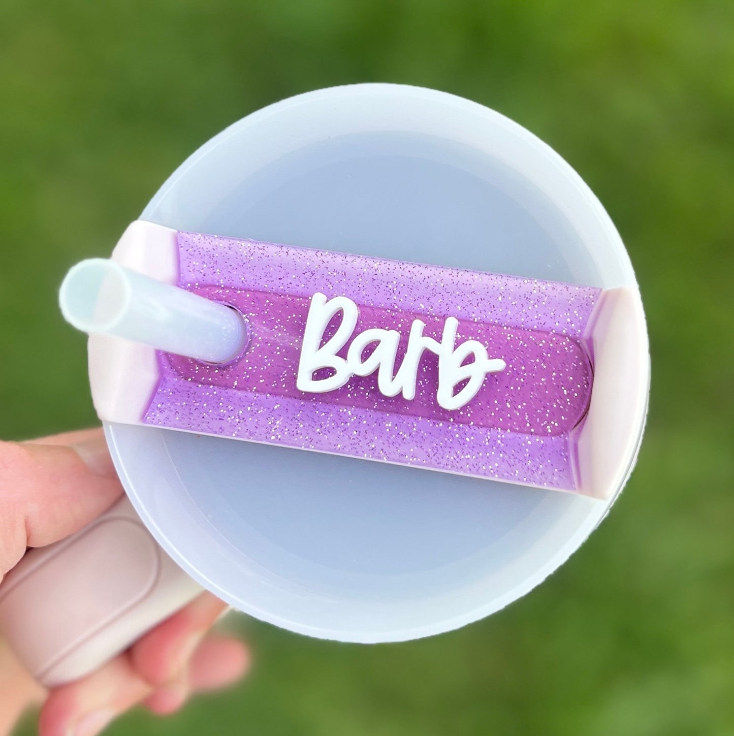 Personalized Tumbler Name Topper, Custom Name Plate for her, Glitter Jellies, 20oz 30oz 40oz, Gift for Her, Birthday Gift, Bridesmaid Gift