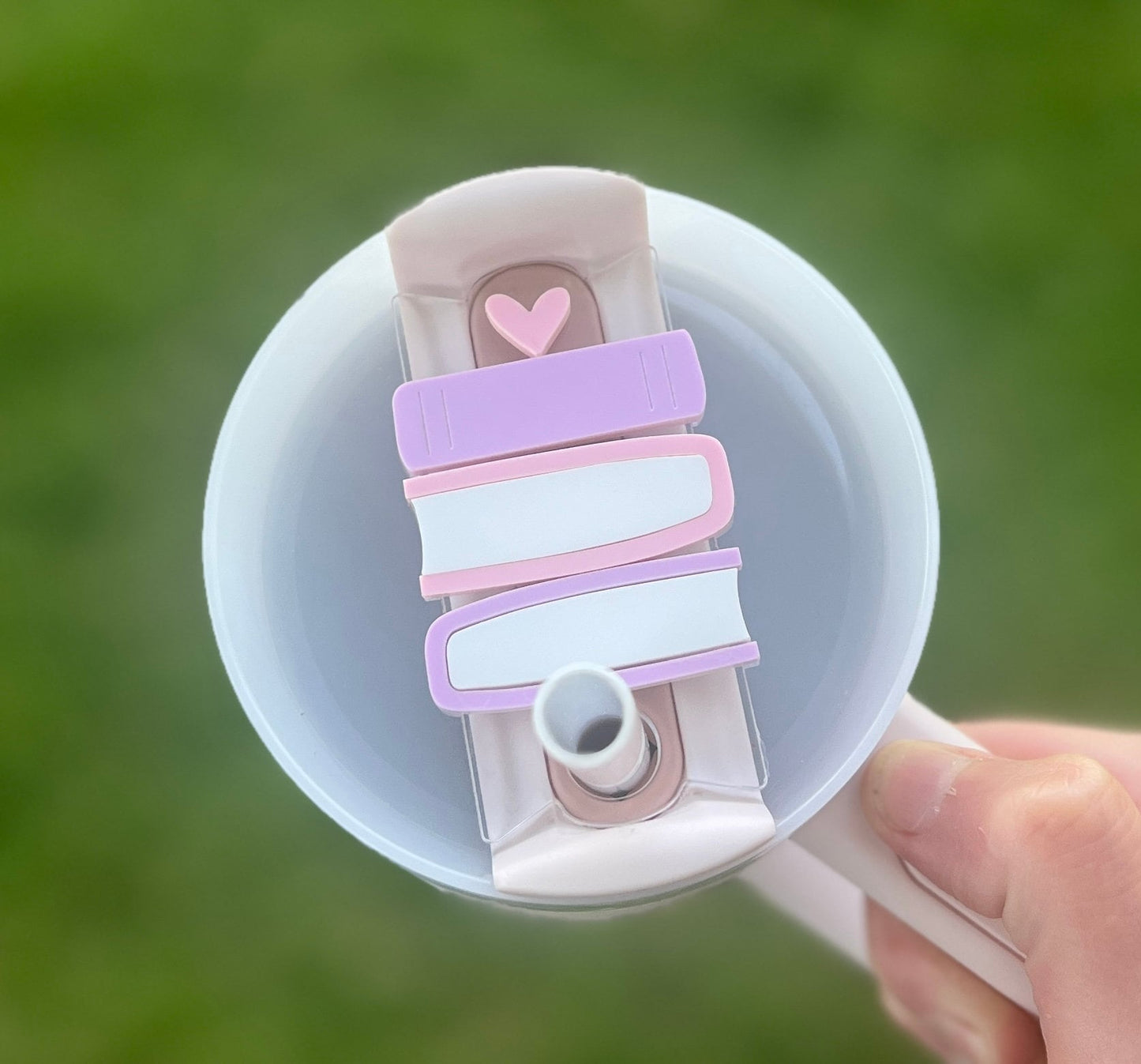 Book Lover Tumbler Topper, Reader Gift, 20/30oz 40oz Cup, Book Club Present, Bookish, Pink Purple, Gift for Bookworm, Cute Booktok Merch