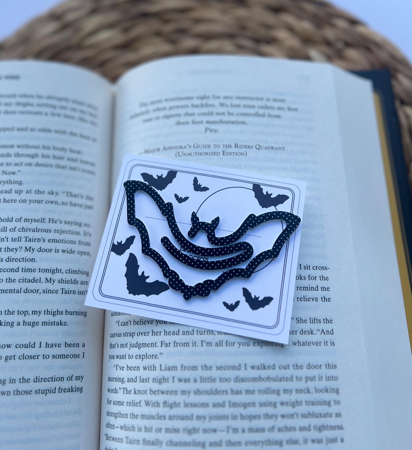 Bat Bookmark, Book Lover Gift, Gift for Reader, Book Club Present, Acrylic Bookmark, Paper Clip, Halloween Spooky Season Gift