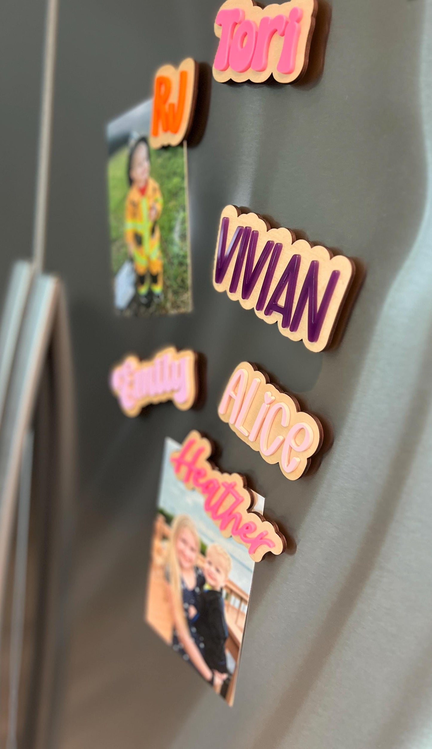 Personalized Name Refrigerator Magnet for Kid Toddler, Custom Fridge Magnet for Child's Artwork, Locker Magnet, Stocking stuffer