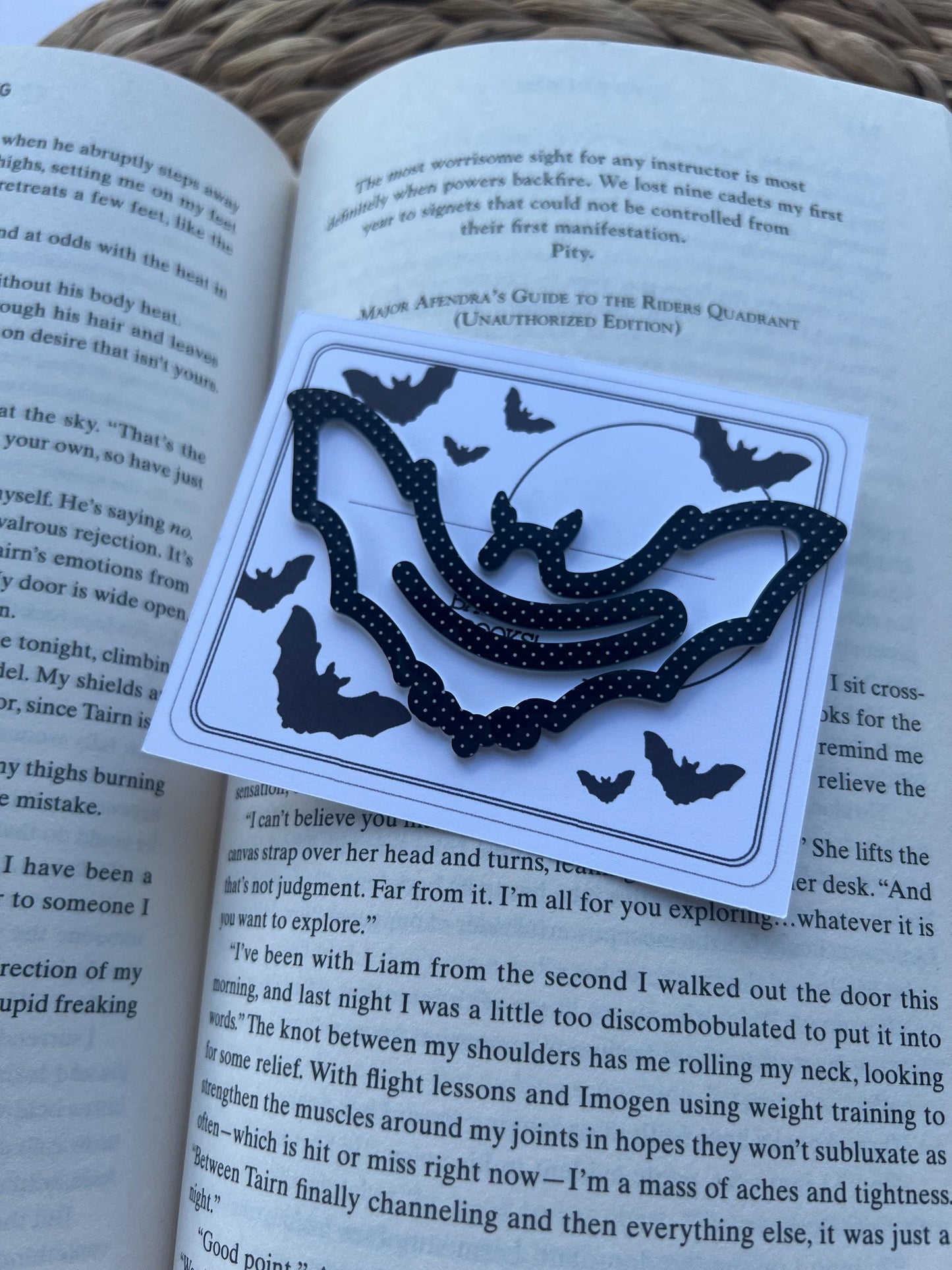 Bat Bookmark, Book Lover Gift, Gift for Reader, Book Club Present, Acrylic Bookmark, Paper Clip, Halloween Spooky Season Gift