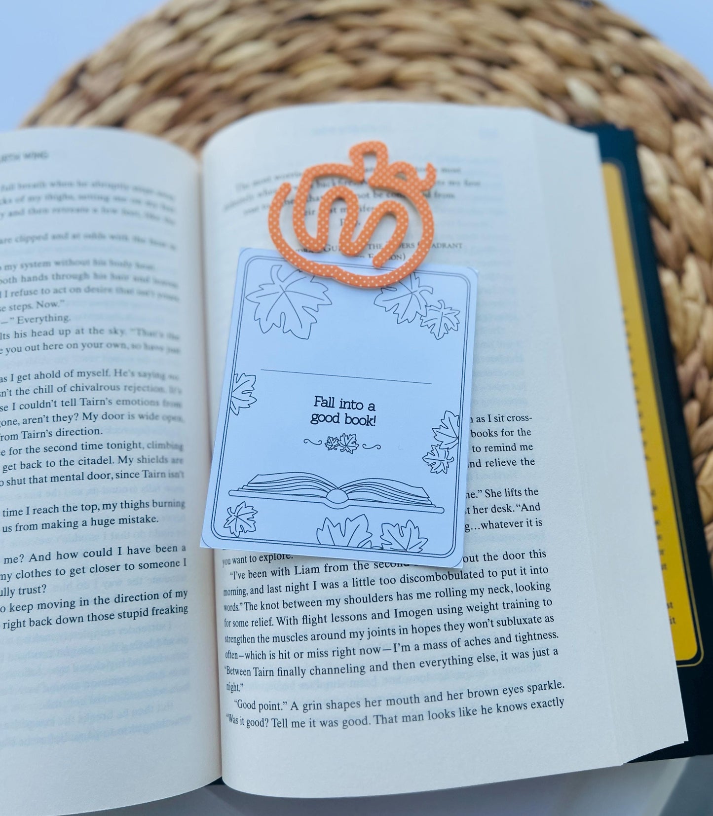 Pumpkin Bookmark, Book Lover Gift, Gift for Reader, Book Club Present, Acrylic Bookmark, Paper Clip, Halloween Fall Spooky Season Gift